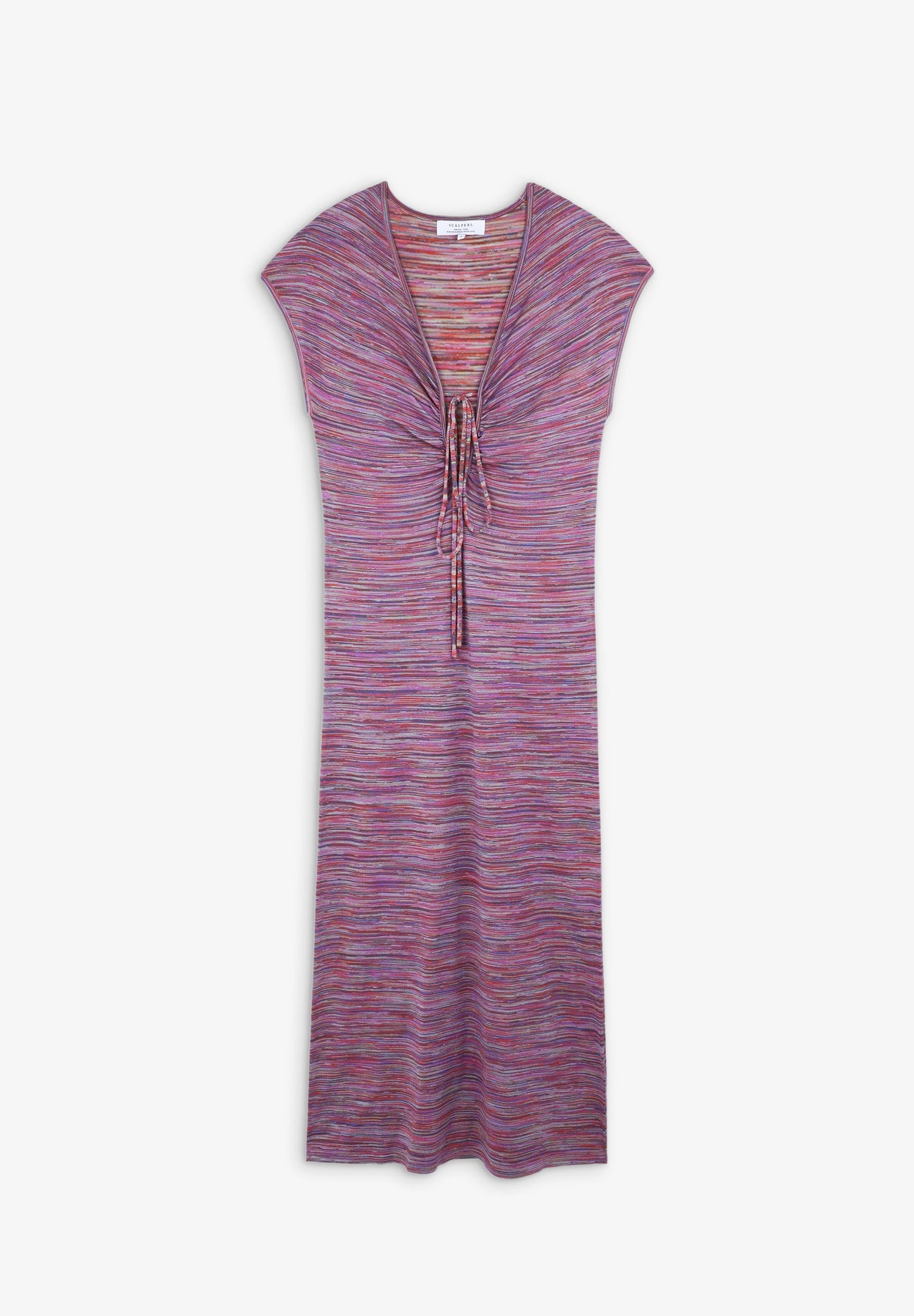 VESTIDO PUNTO LAZADA ESCOTE