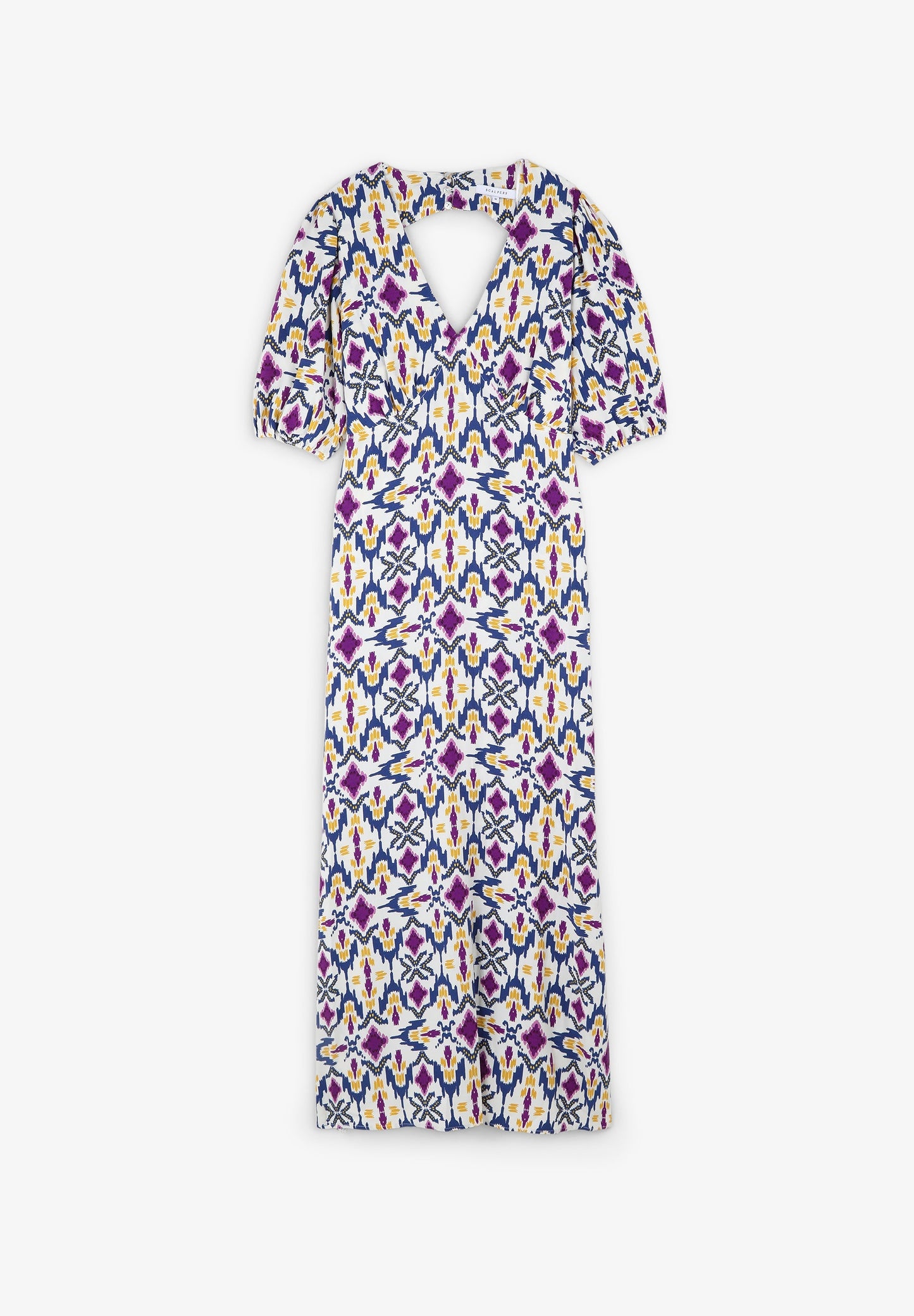 VESTIDO MIDI PRINT ABERTURA ESPALDA