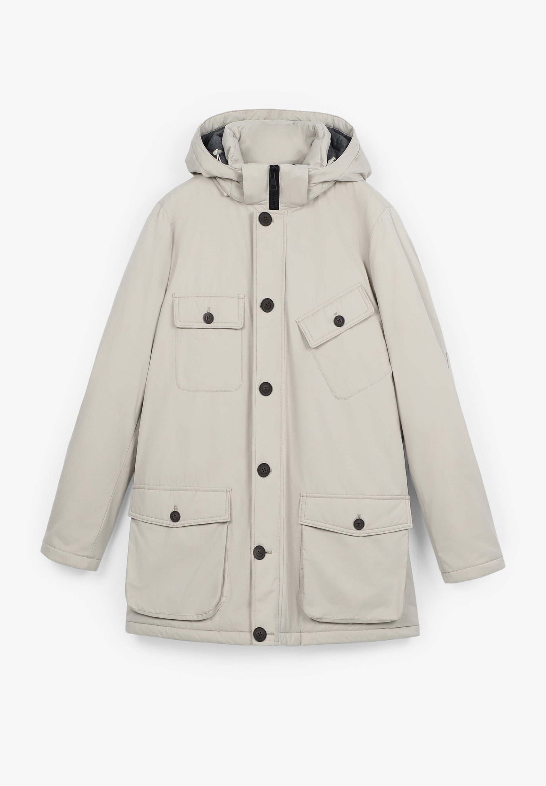 PARKA CAPUCHA BOTONES