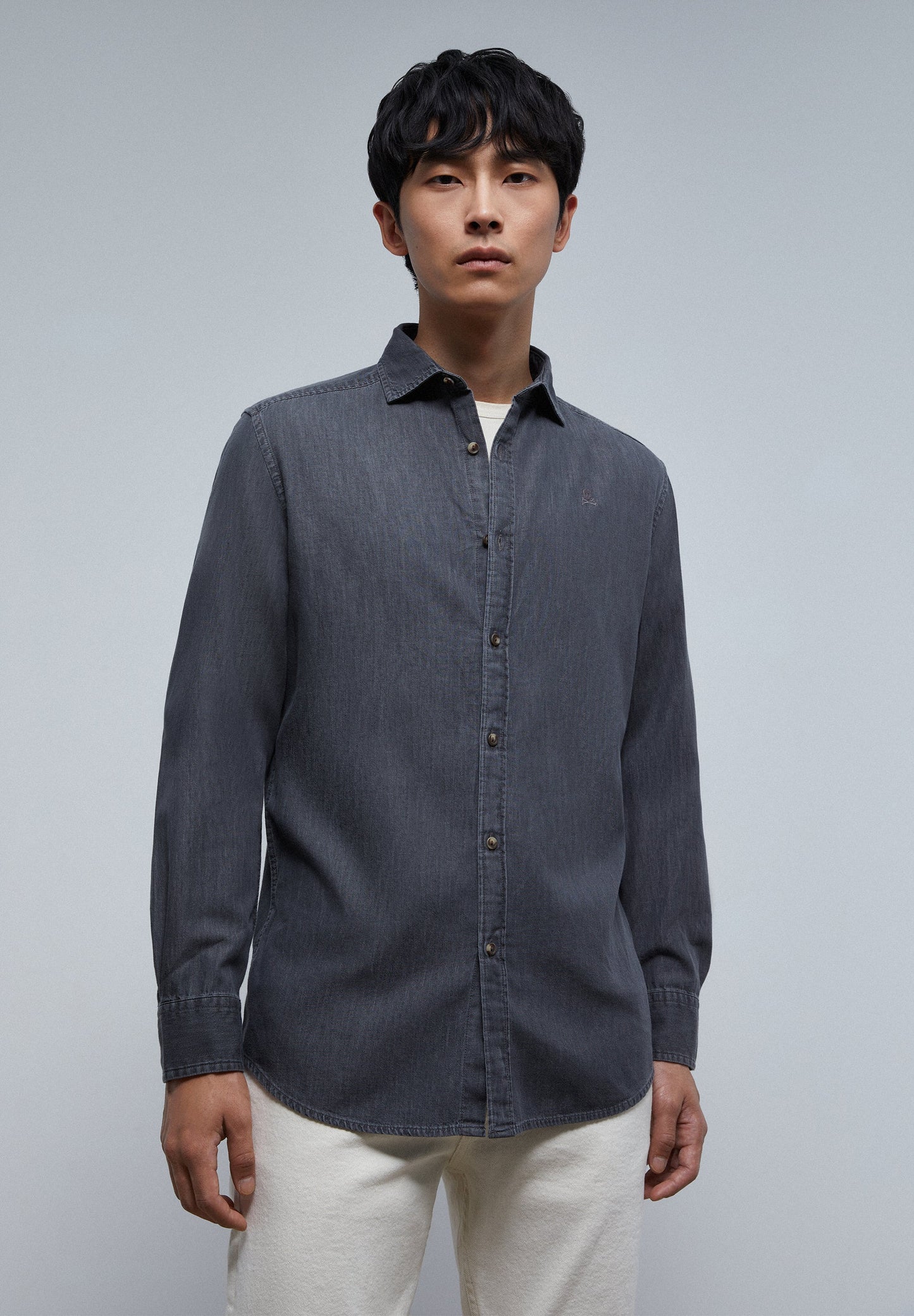 CAMISA DENIM CALAVERA TONO