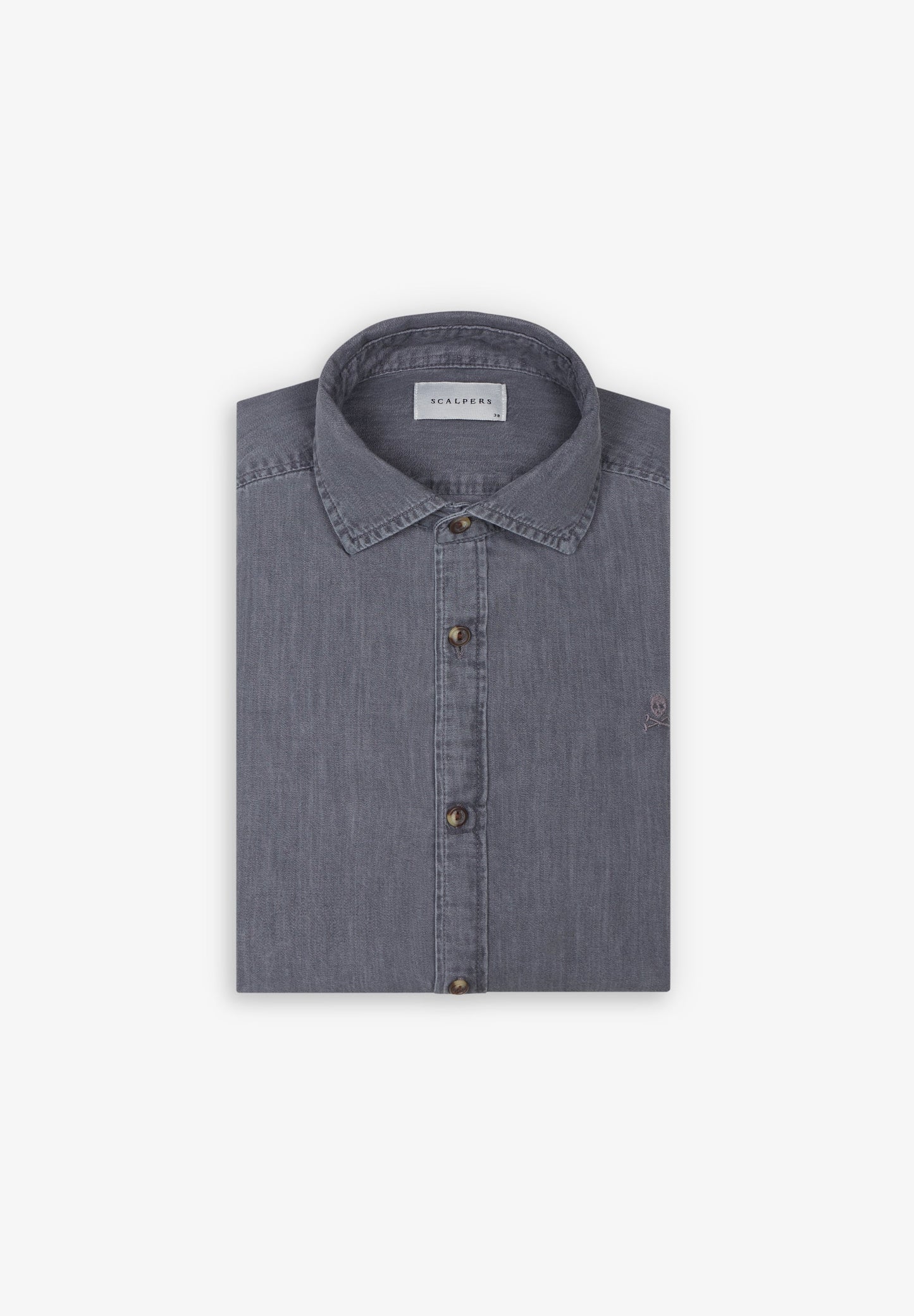 CAMISA DENIM CALAVERA TONO