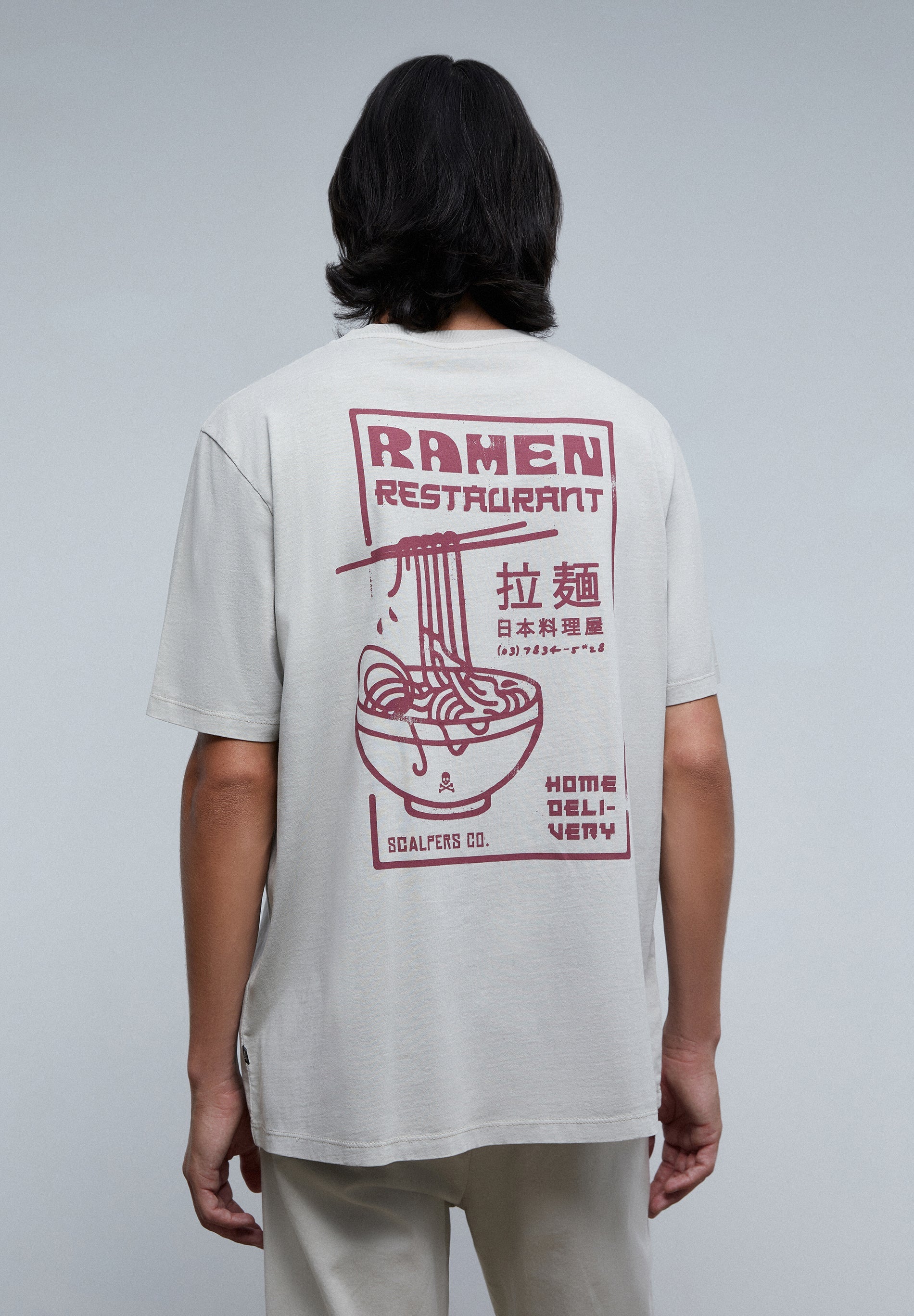 CAMISETA LAVADA PRINT CONTRASTE