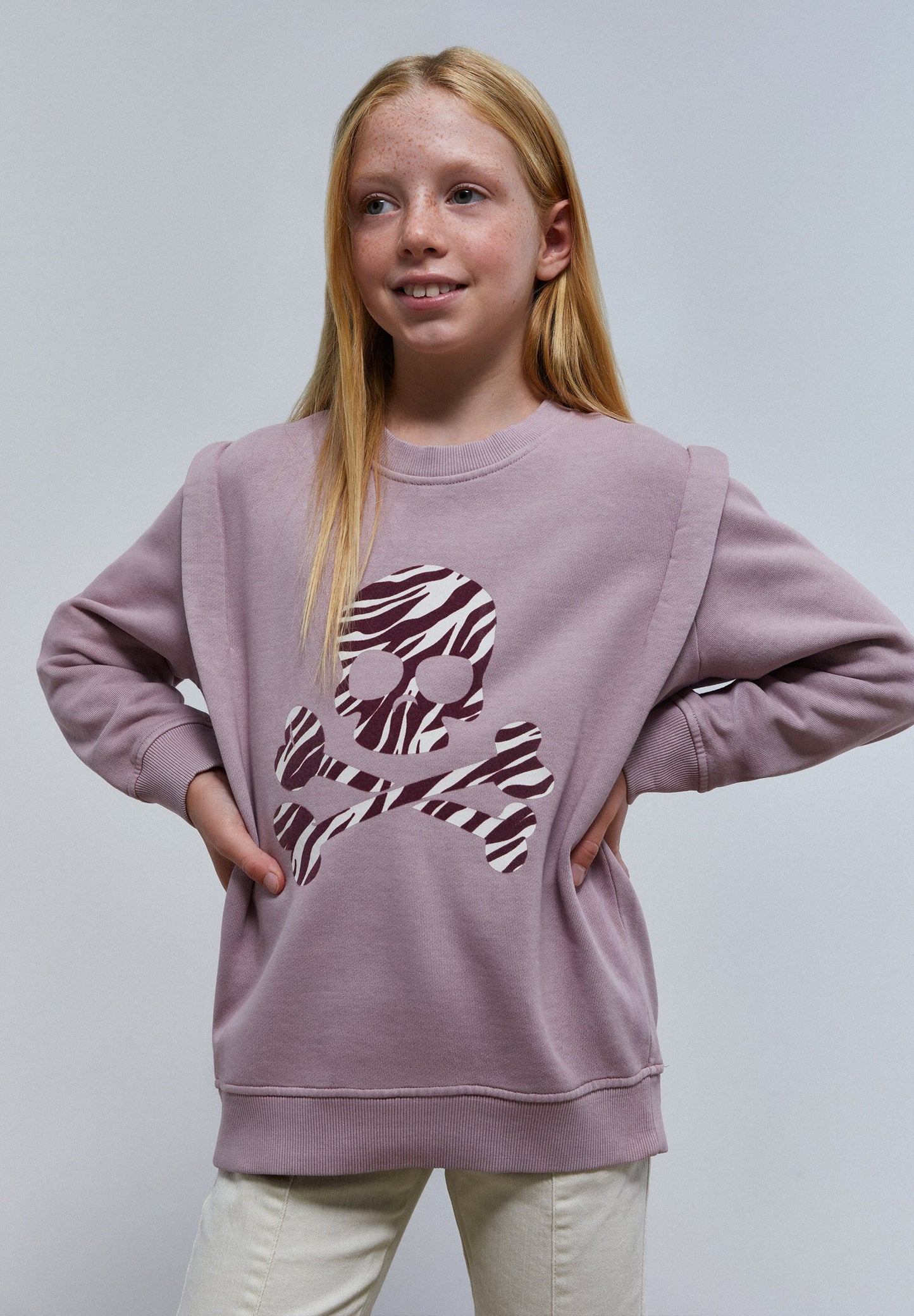 SUDADERA ZEBRA PLIEGUES HOMBRO