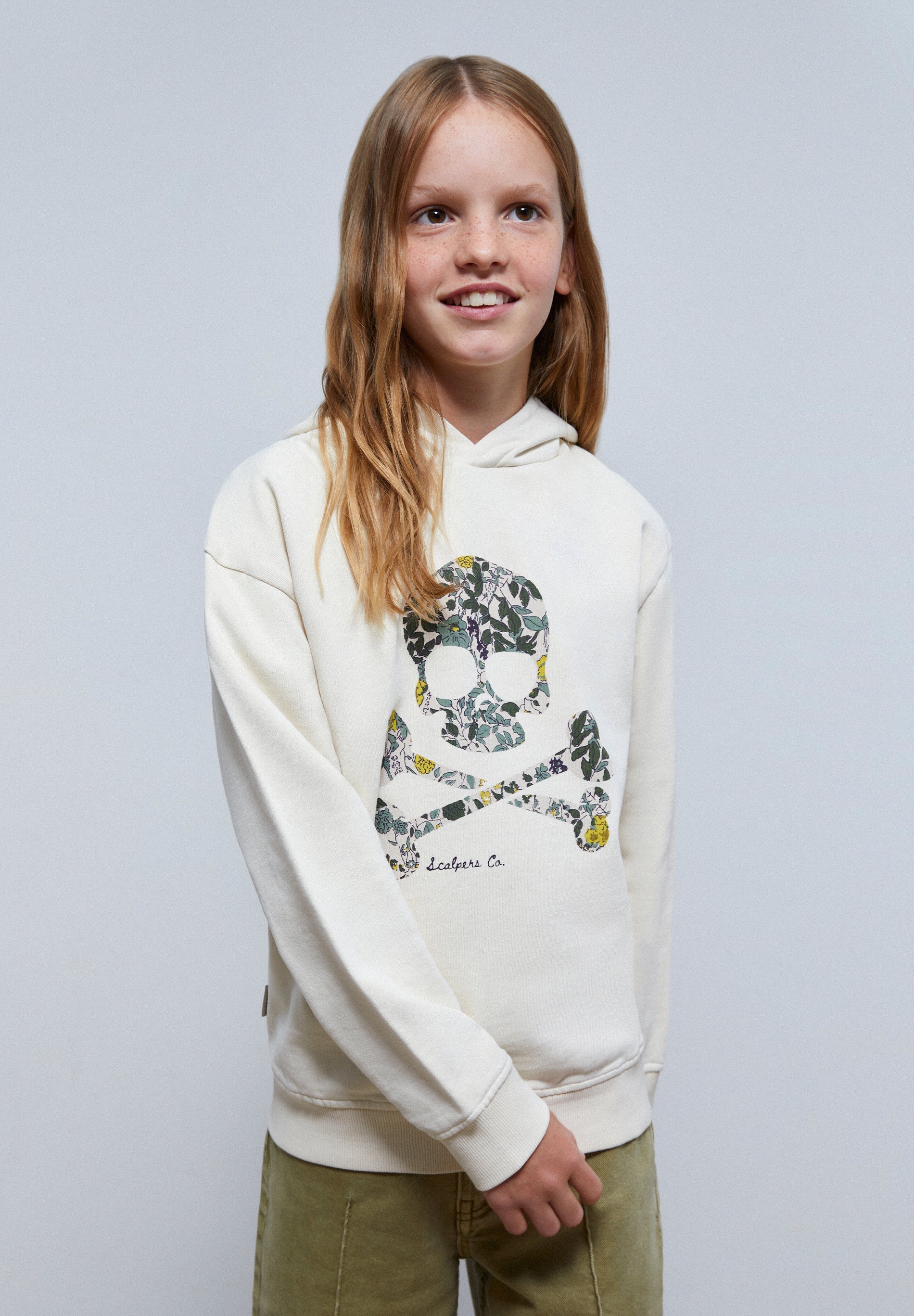 SUDADERA CALAVERA FLORES