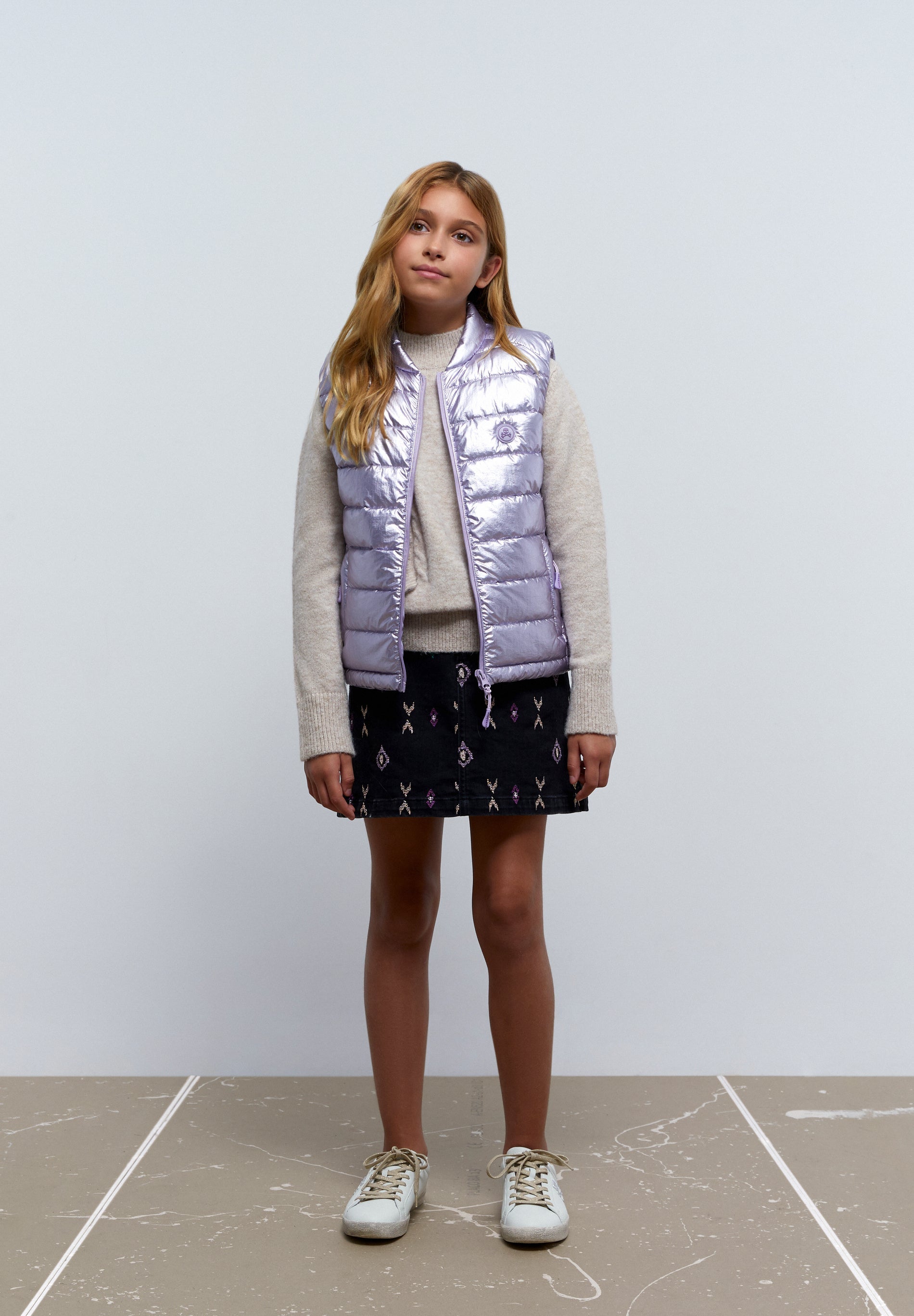 CHALECO ACOLCHADO METALIZADO