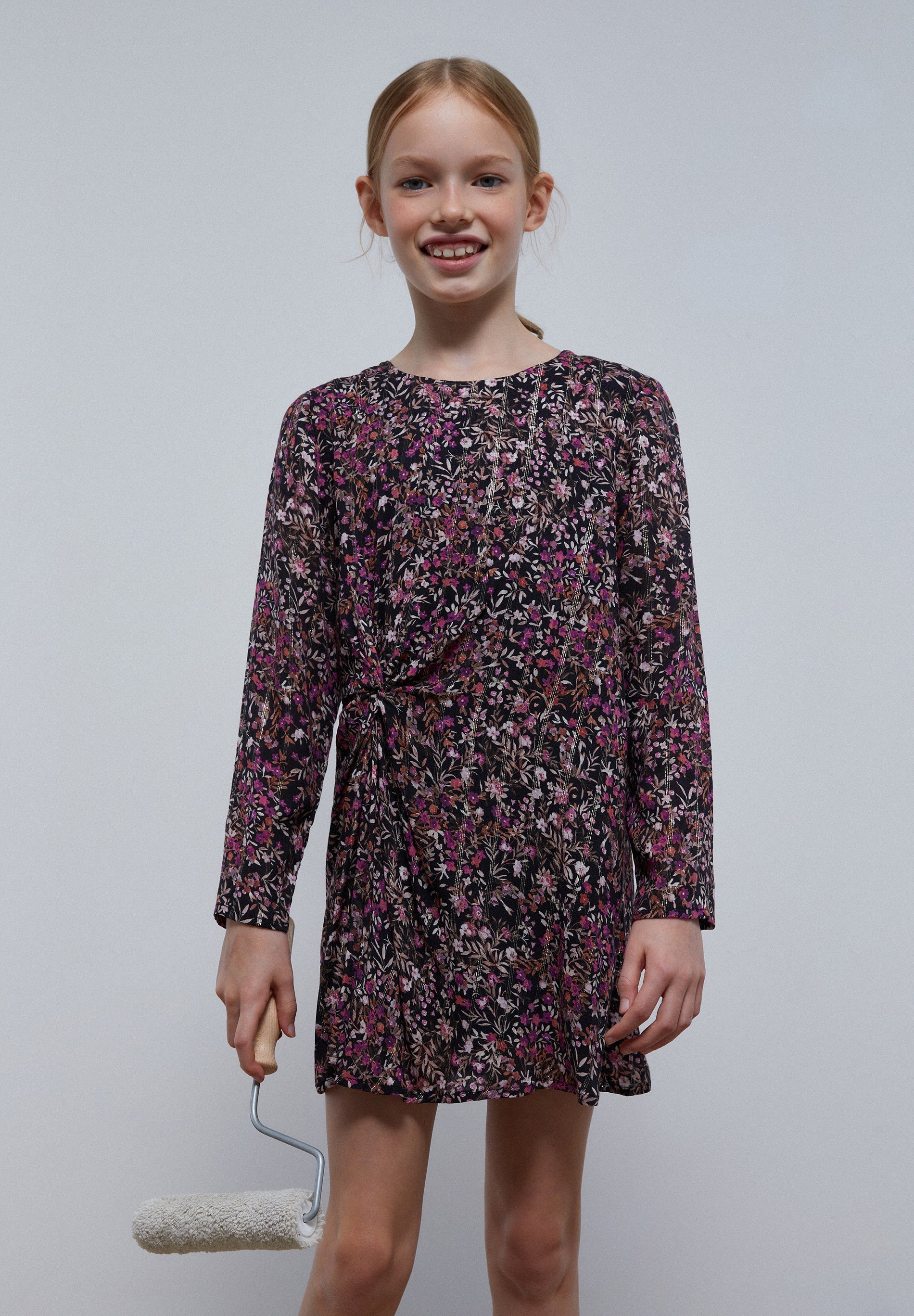 VESTIDO FLORES NUDO