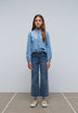 JEANS WIDE LEG BORDADO LATERAL
