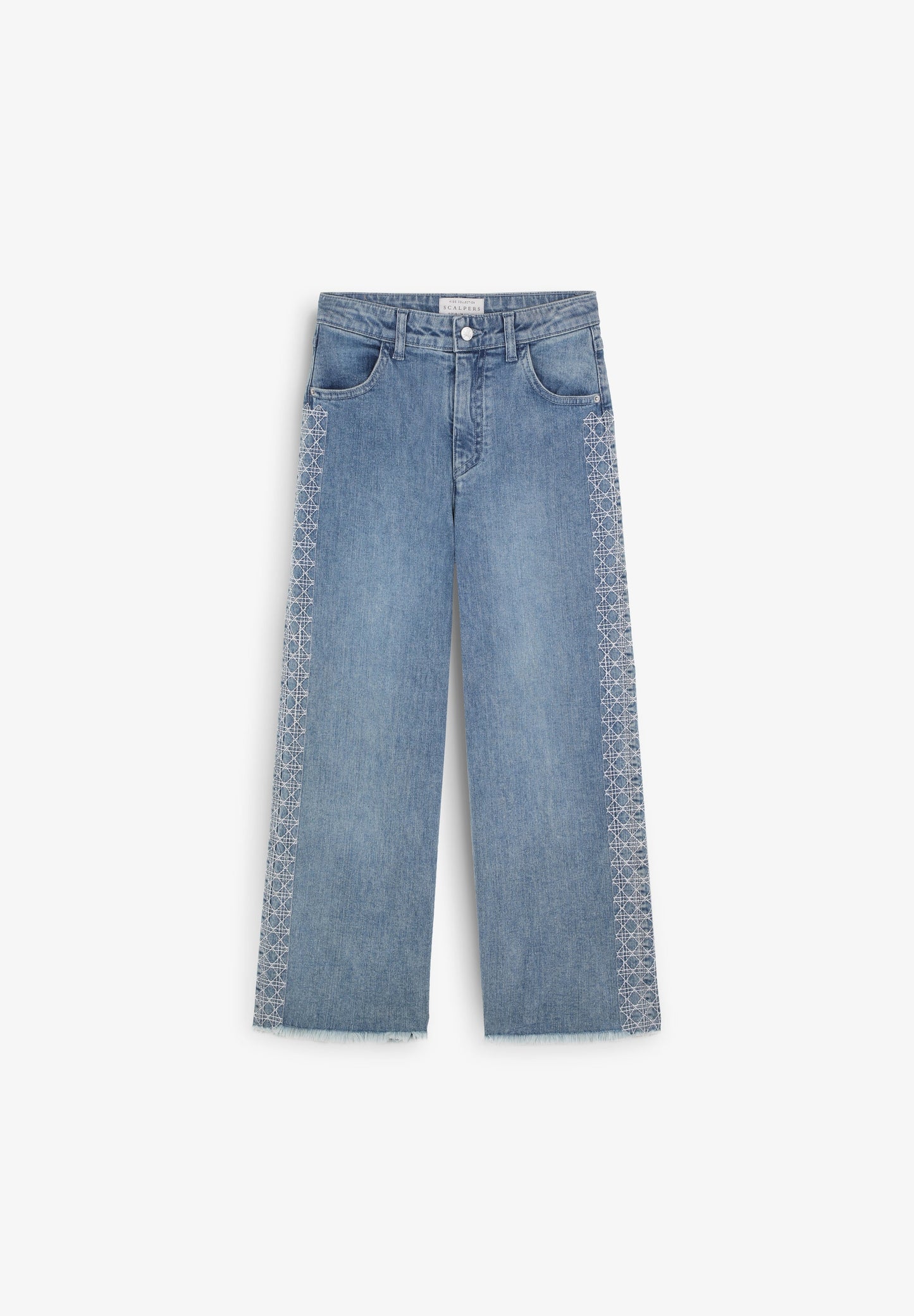 JEANS WIDE LEG BORDADO LATERAL