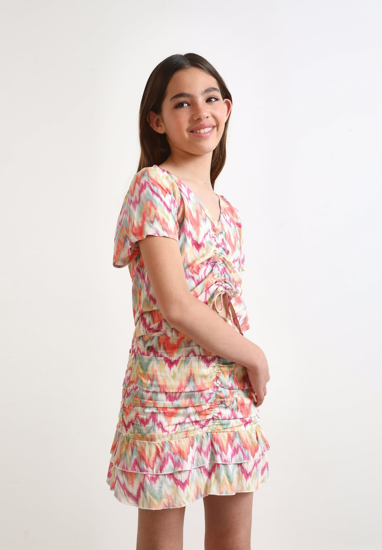 BLUSA IKAT FRUNCE