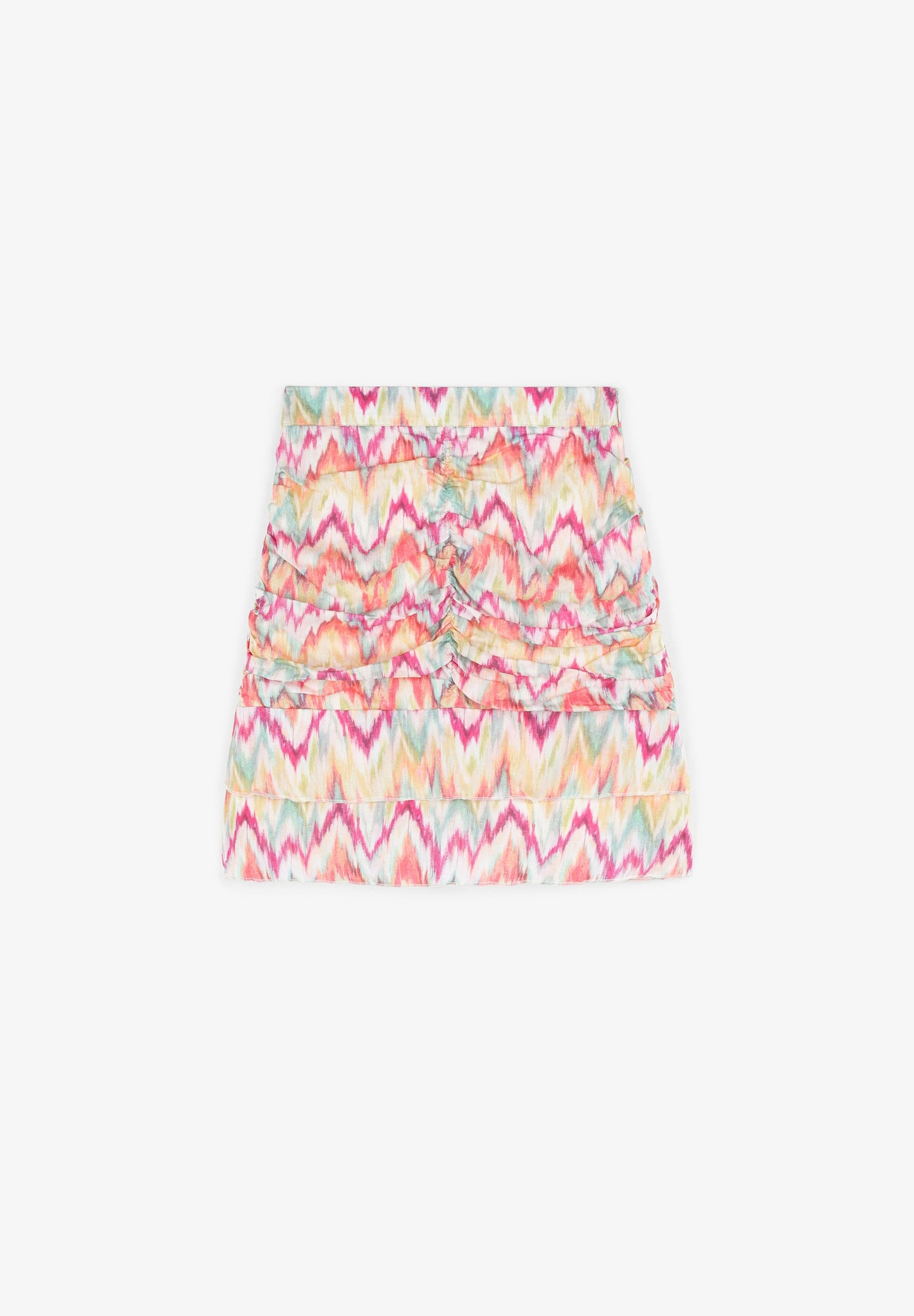 FALDA MINI IKAT VOLANTES