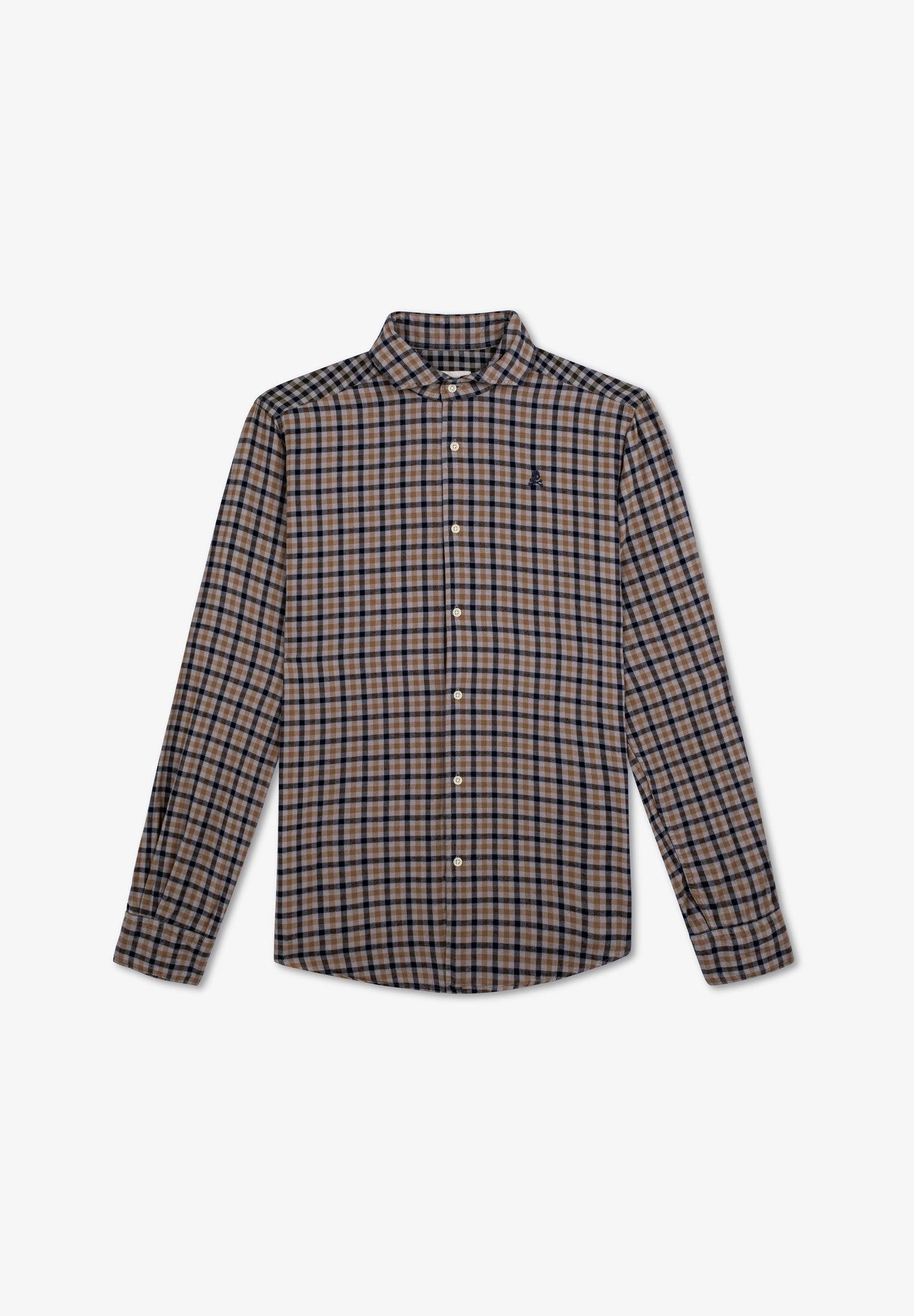 CAMISA CUADROS TACTO PEACH