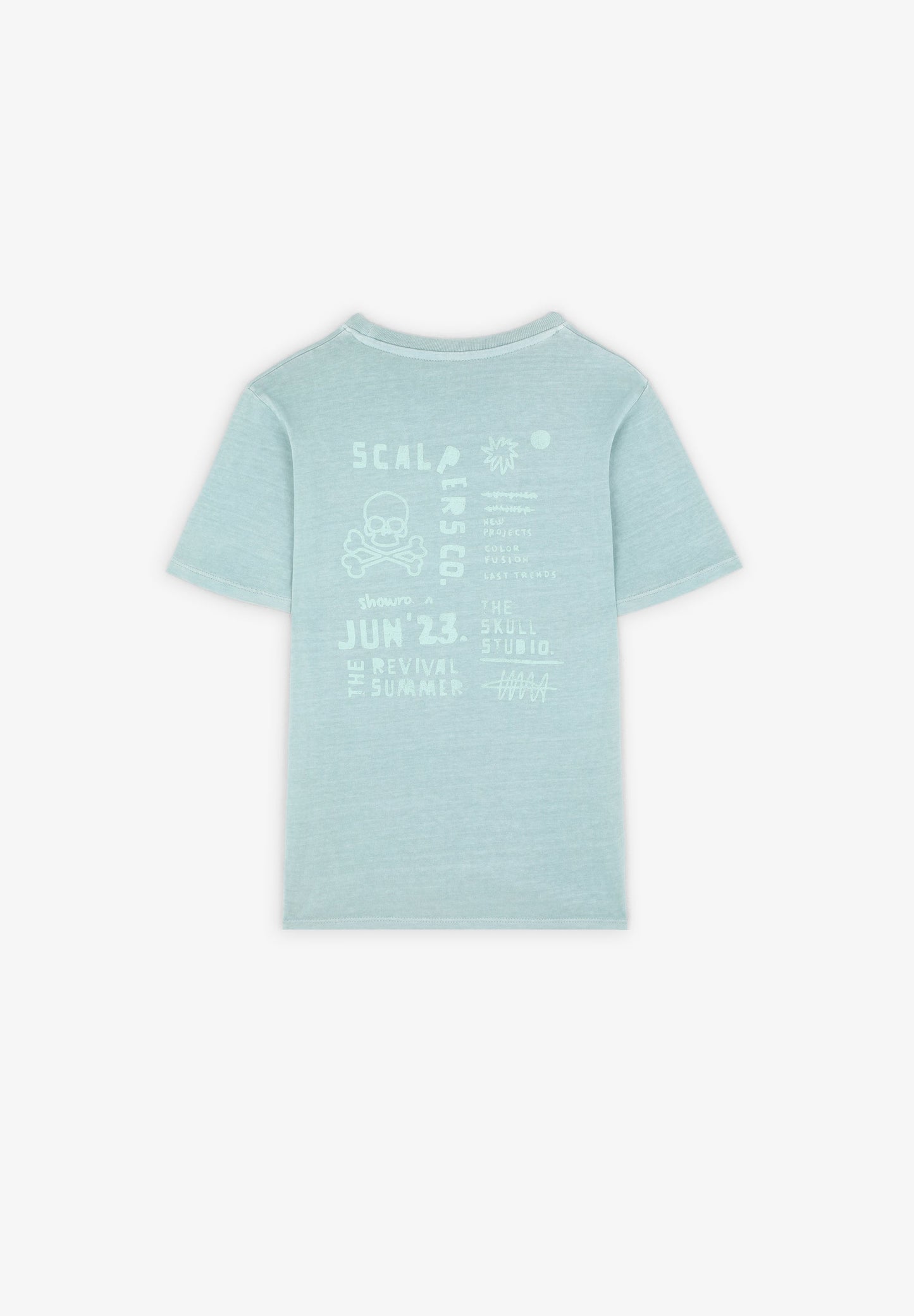 CAMISETA LAVADA PRINT TRASERO
