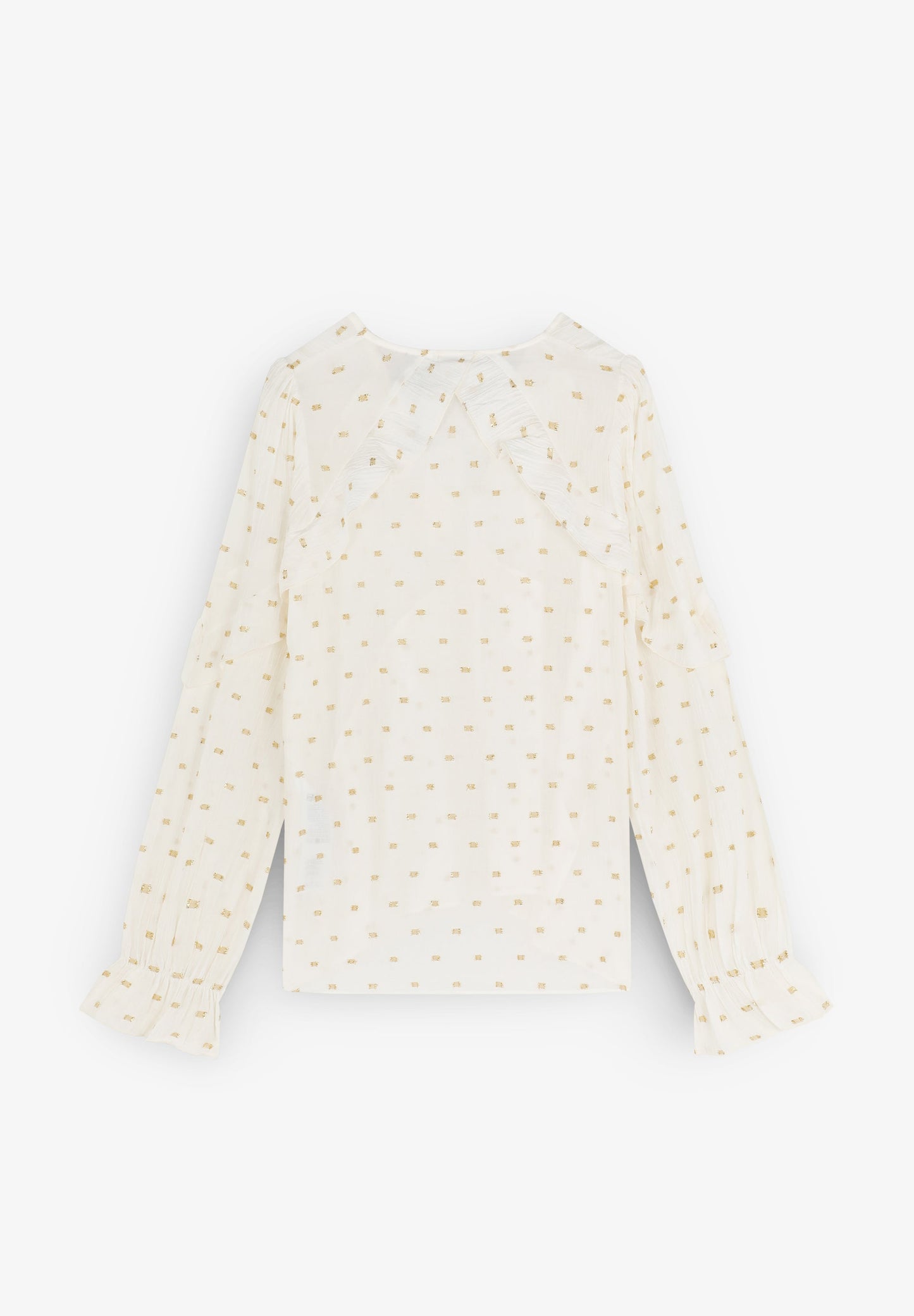 BLUSA VOLANTES DETALLES LÚREX