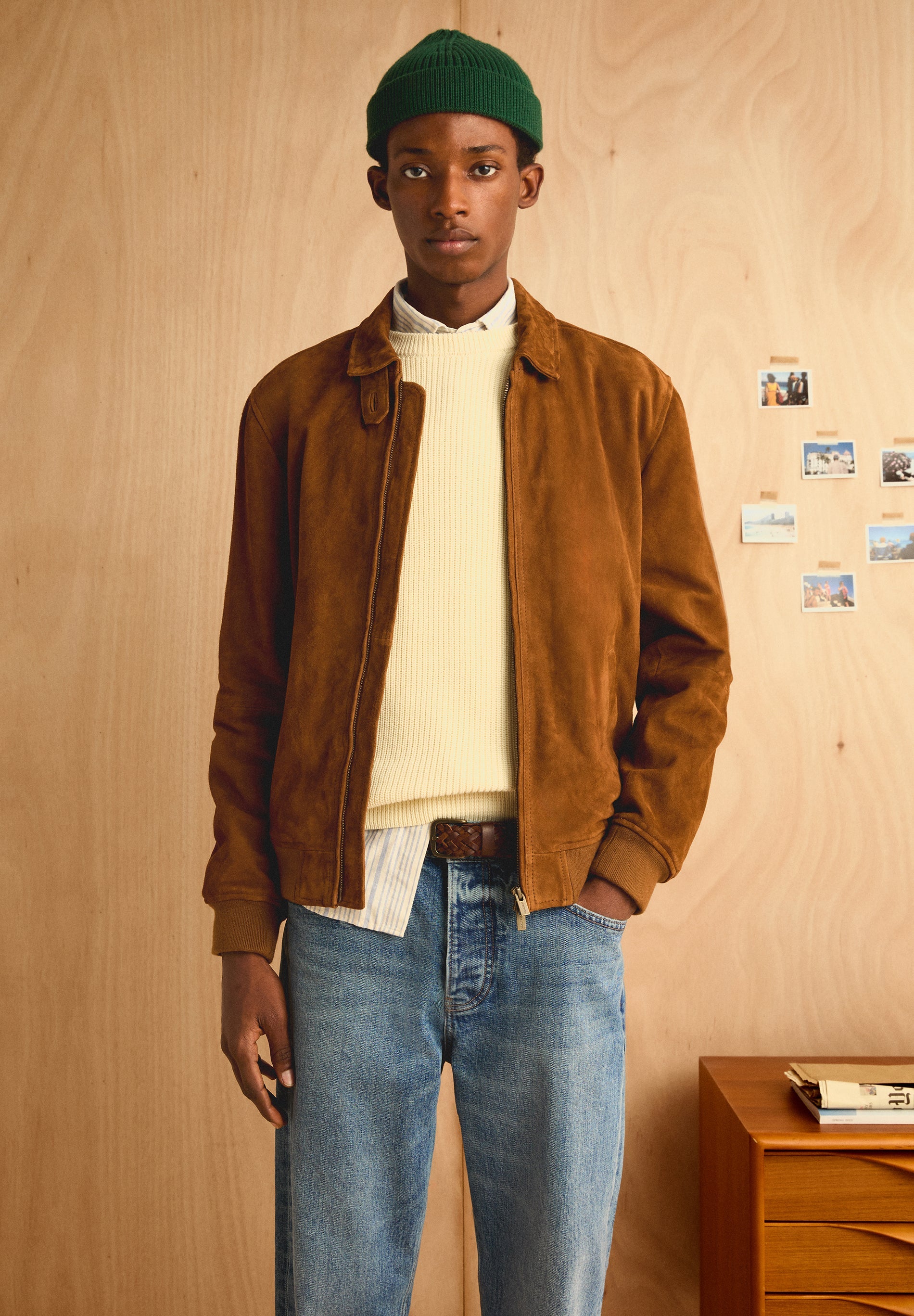 CHAQUETA BOMBER PIEL