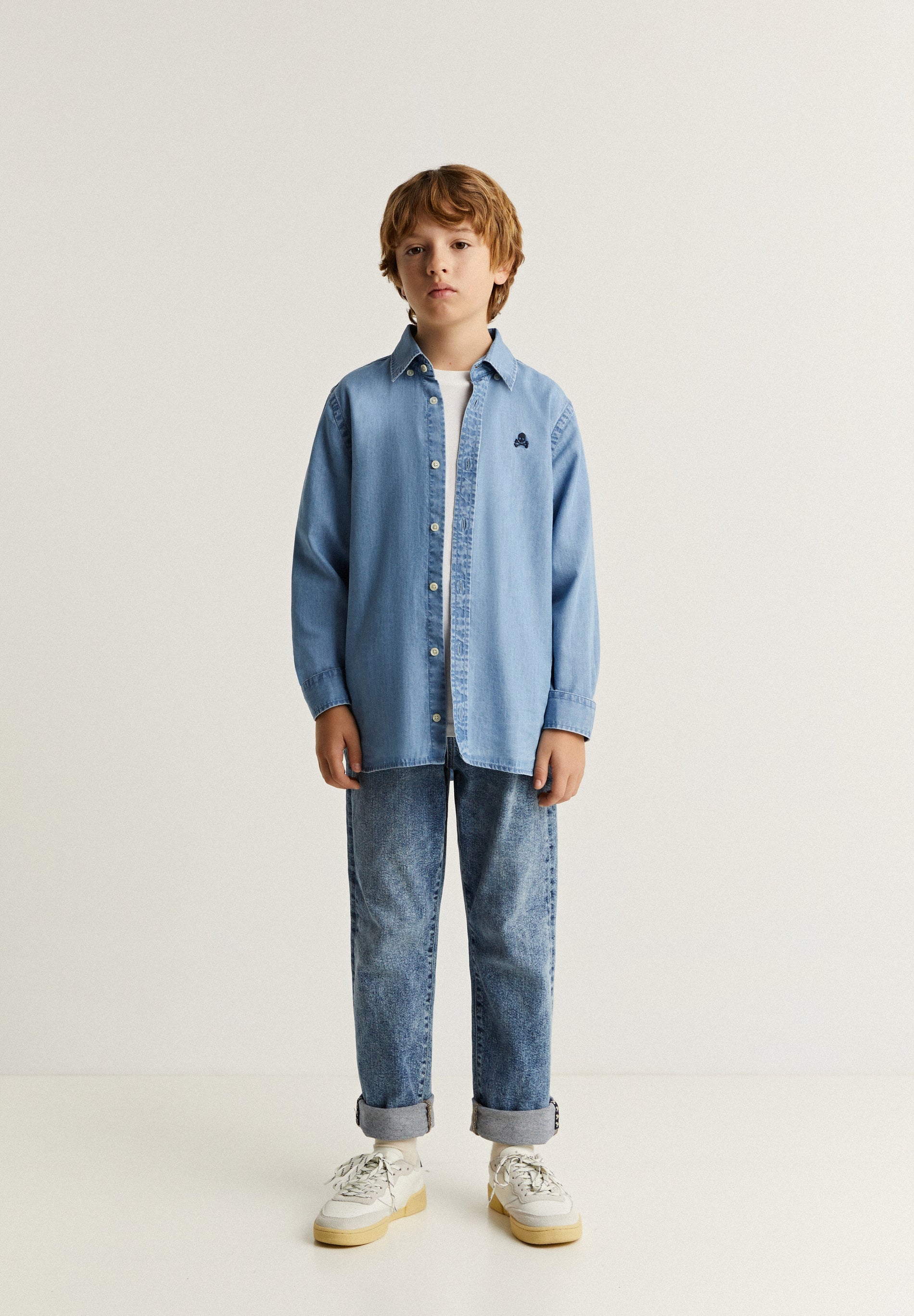 CAMISA DENIM CUELLO BOTONES