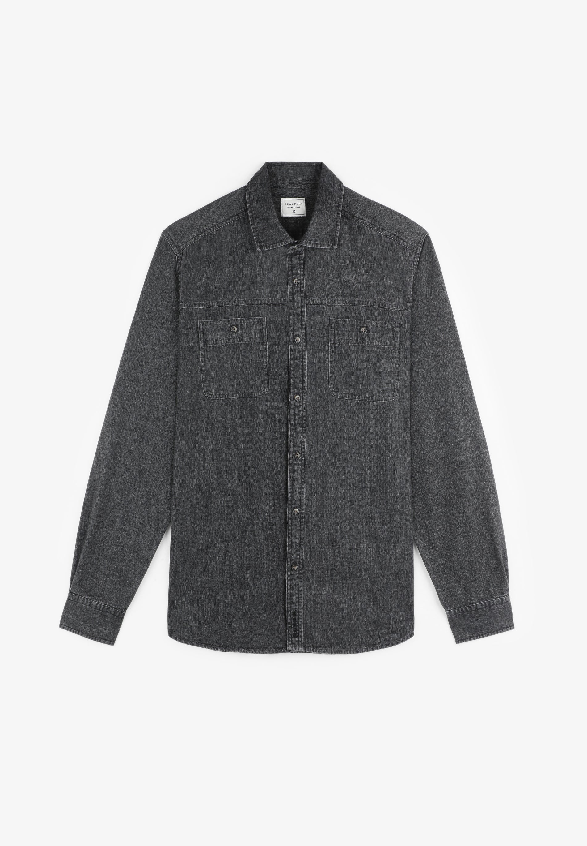 CAMISA DENIM BOLSILLOS BOTÓN
