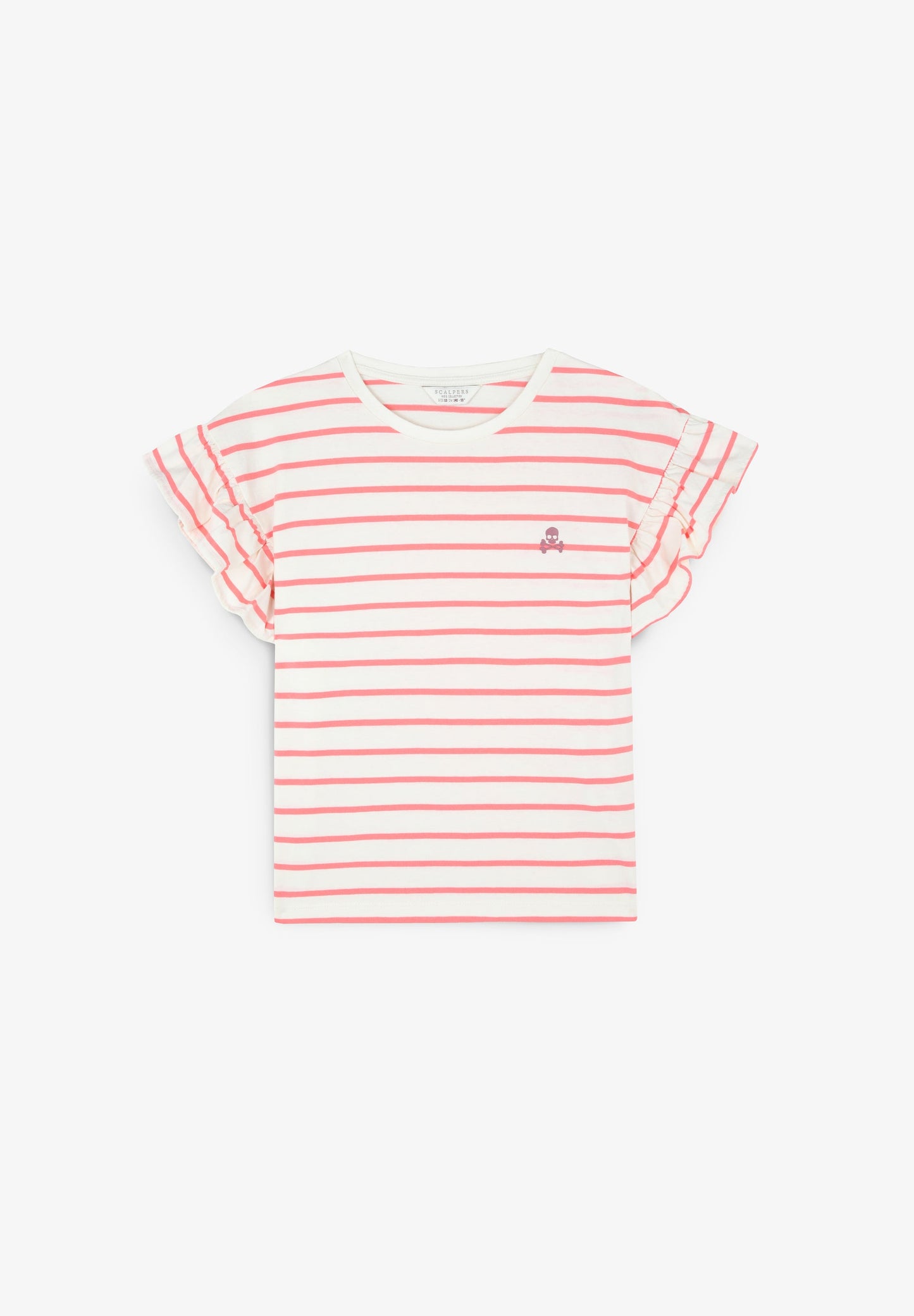 CAMISETA RAYAS VOLANTE MANGA