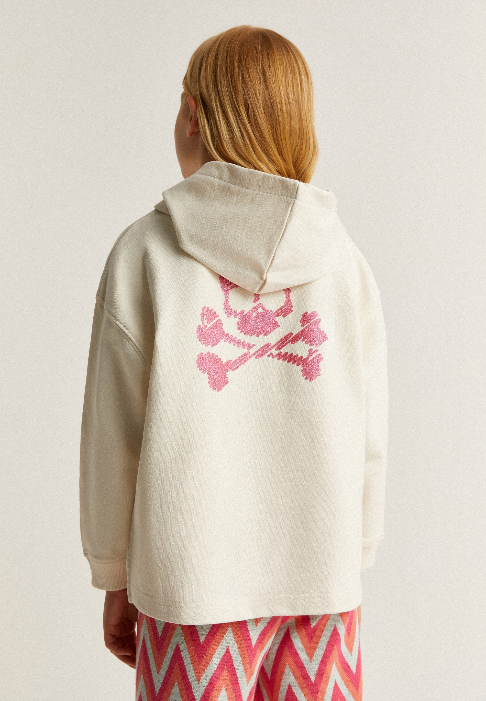 SUDADERA CAPUCHA CALAVERA GLITTER