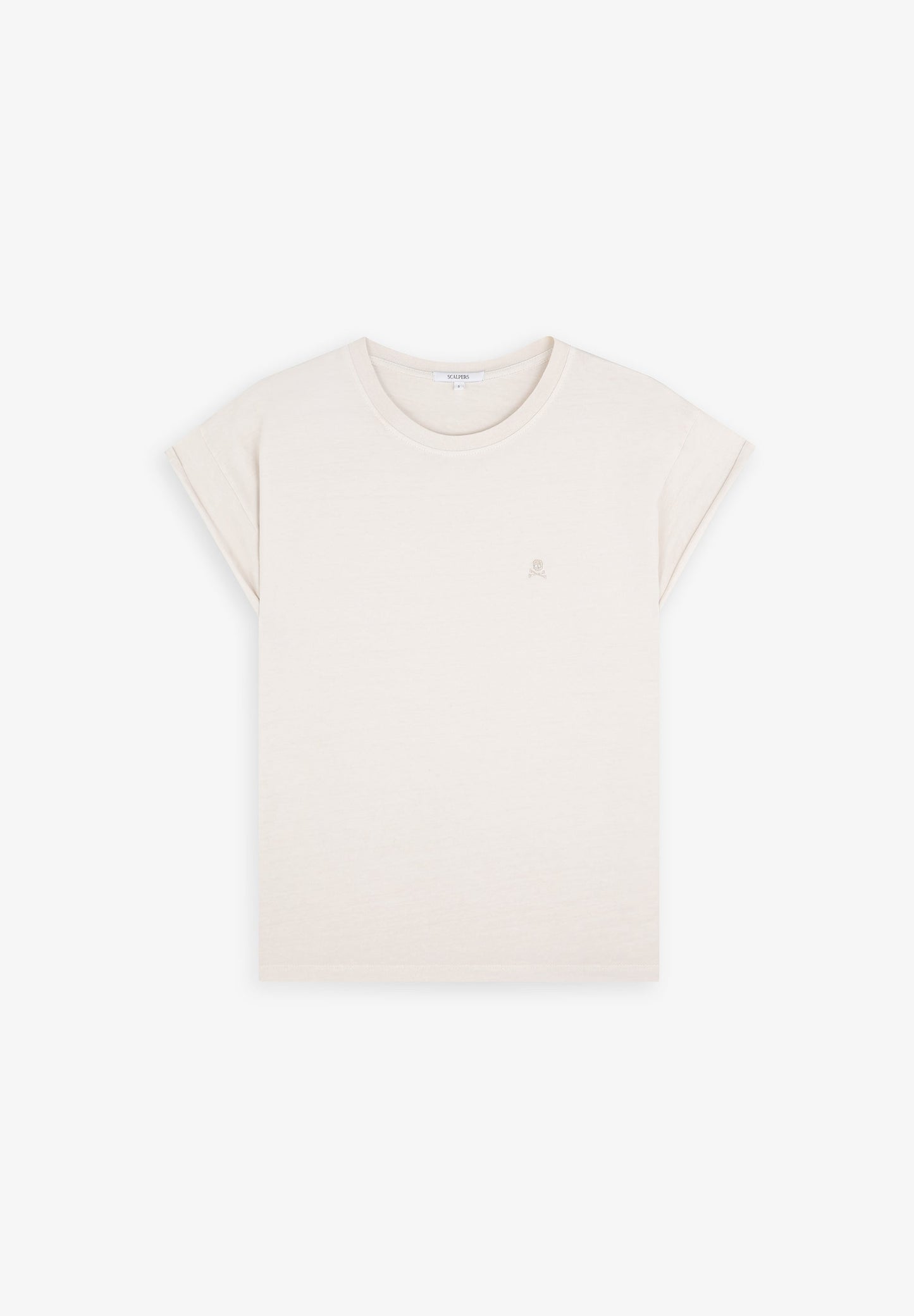 POLERA CALAVERA BORDADA TONO