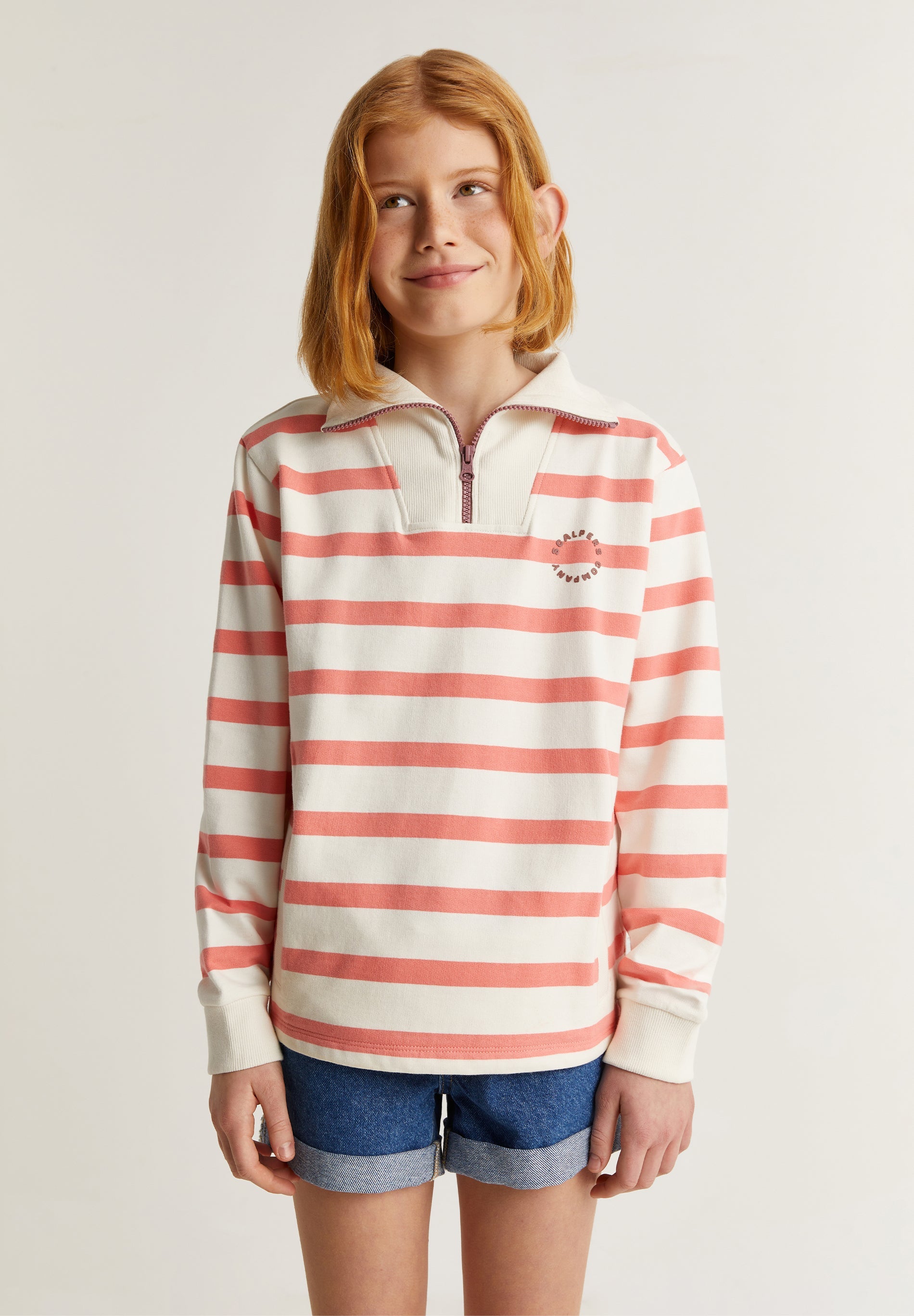 SUDADERA RAYAS DETALLE CREMALLERA
