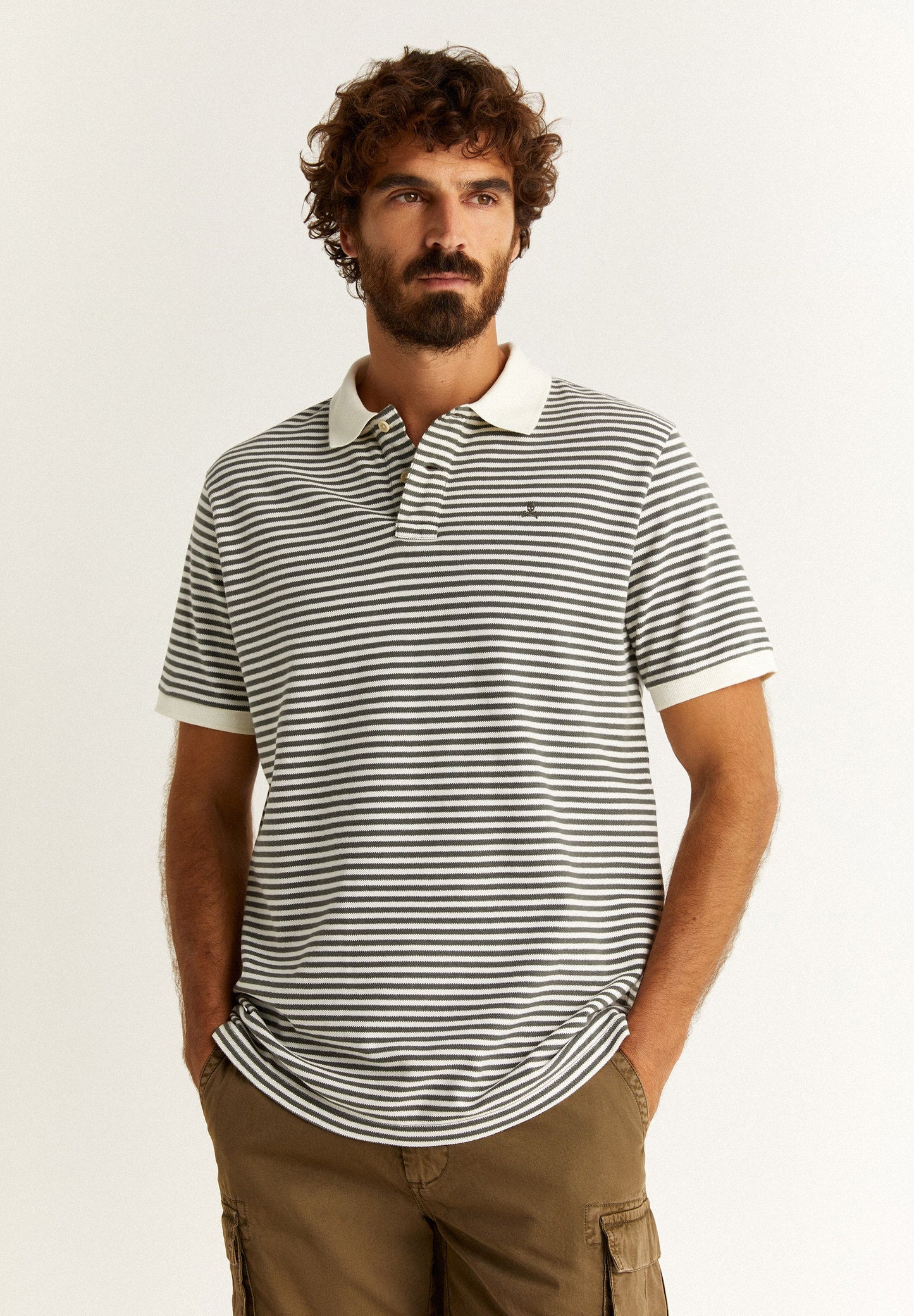 POLO RAYAS CALAVERA CONTRASTE