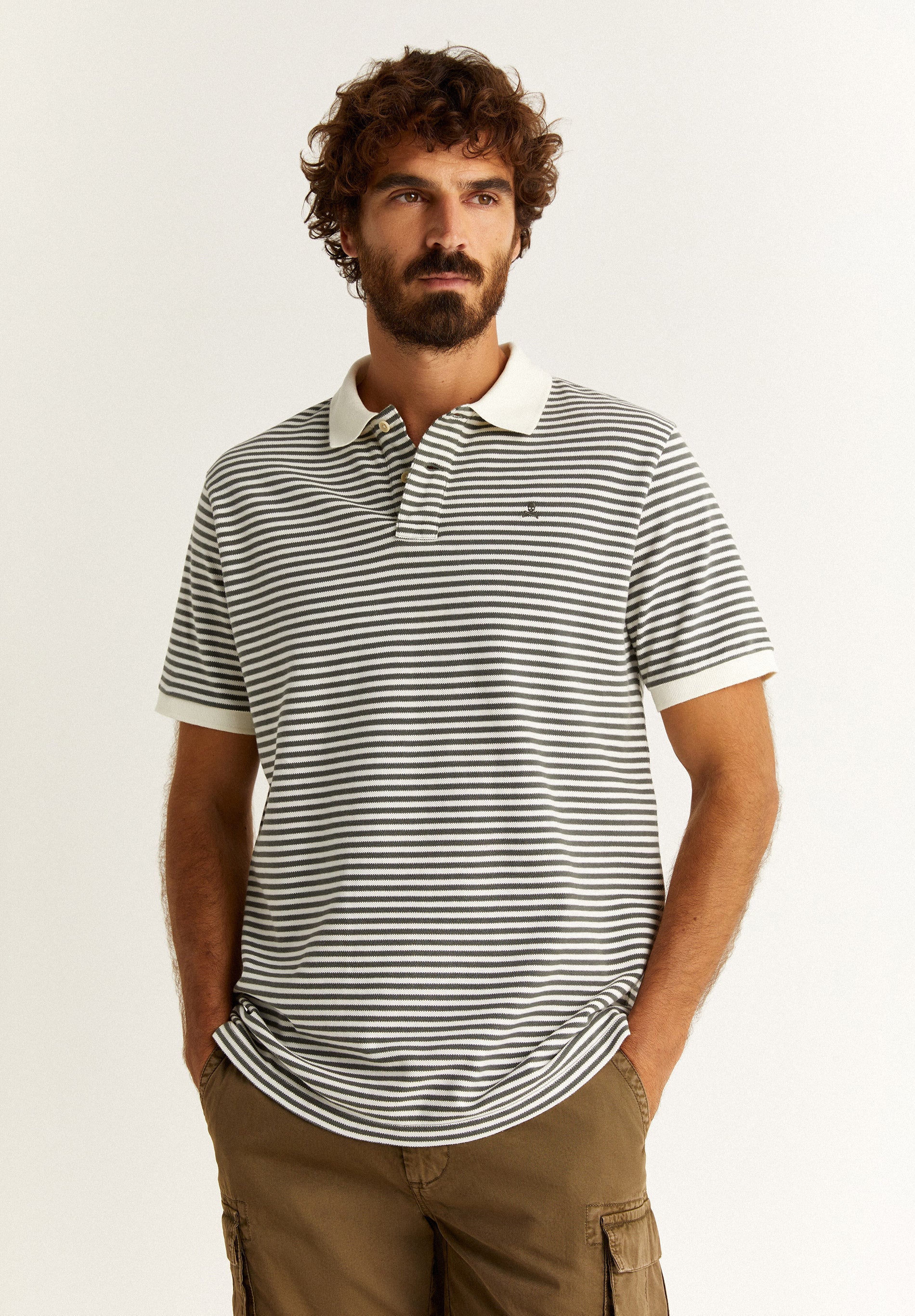 POLO RAYAS CALAVERA CONTRASTE