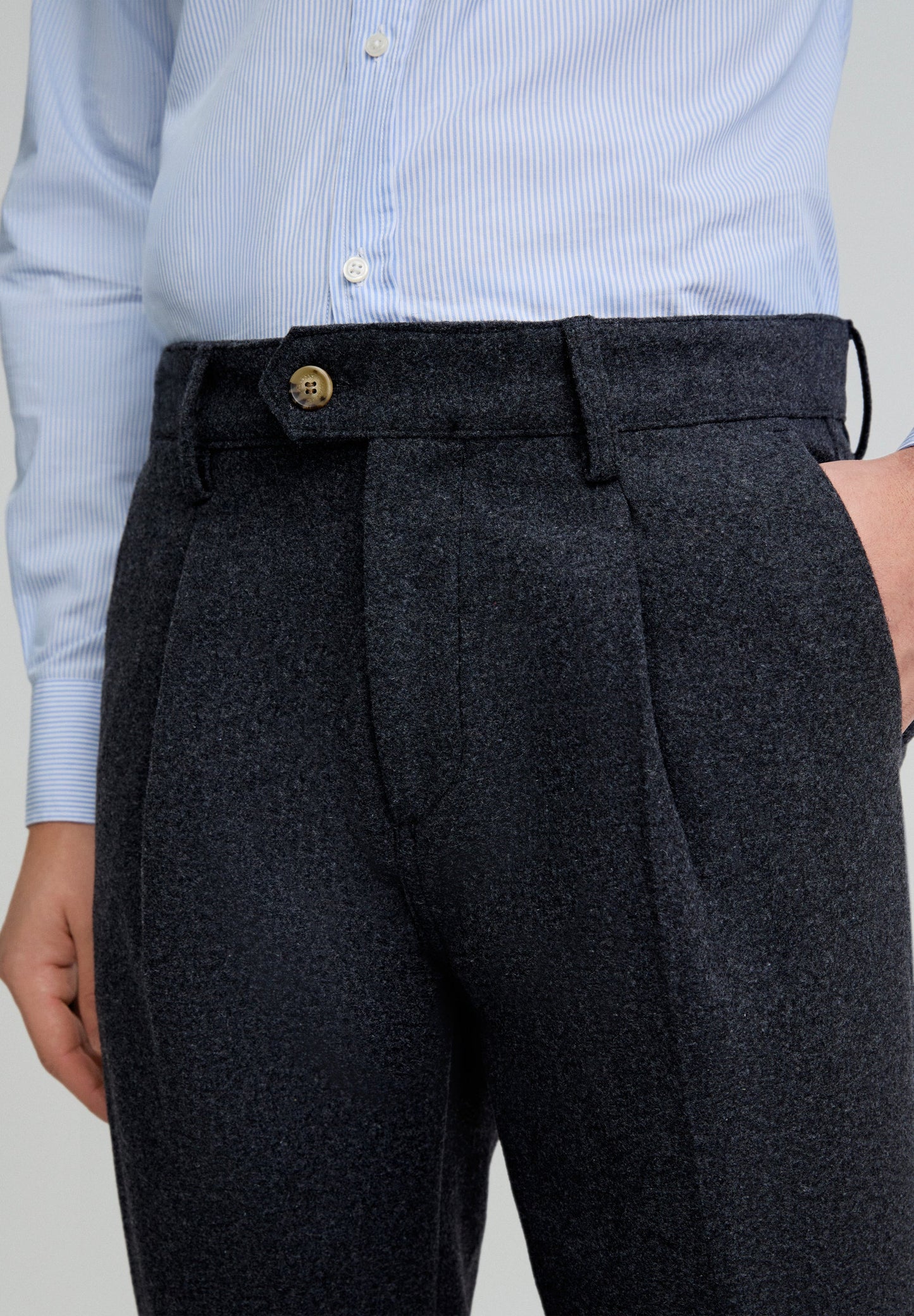 PANTALÓN PINZAS LANA - Scalpers