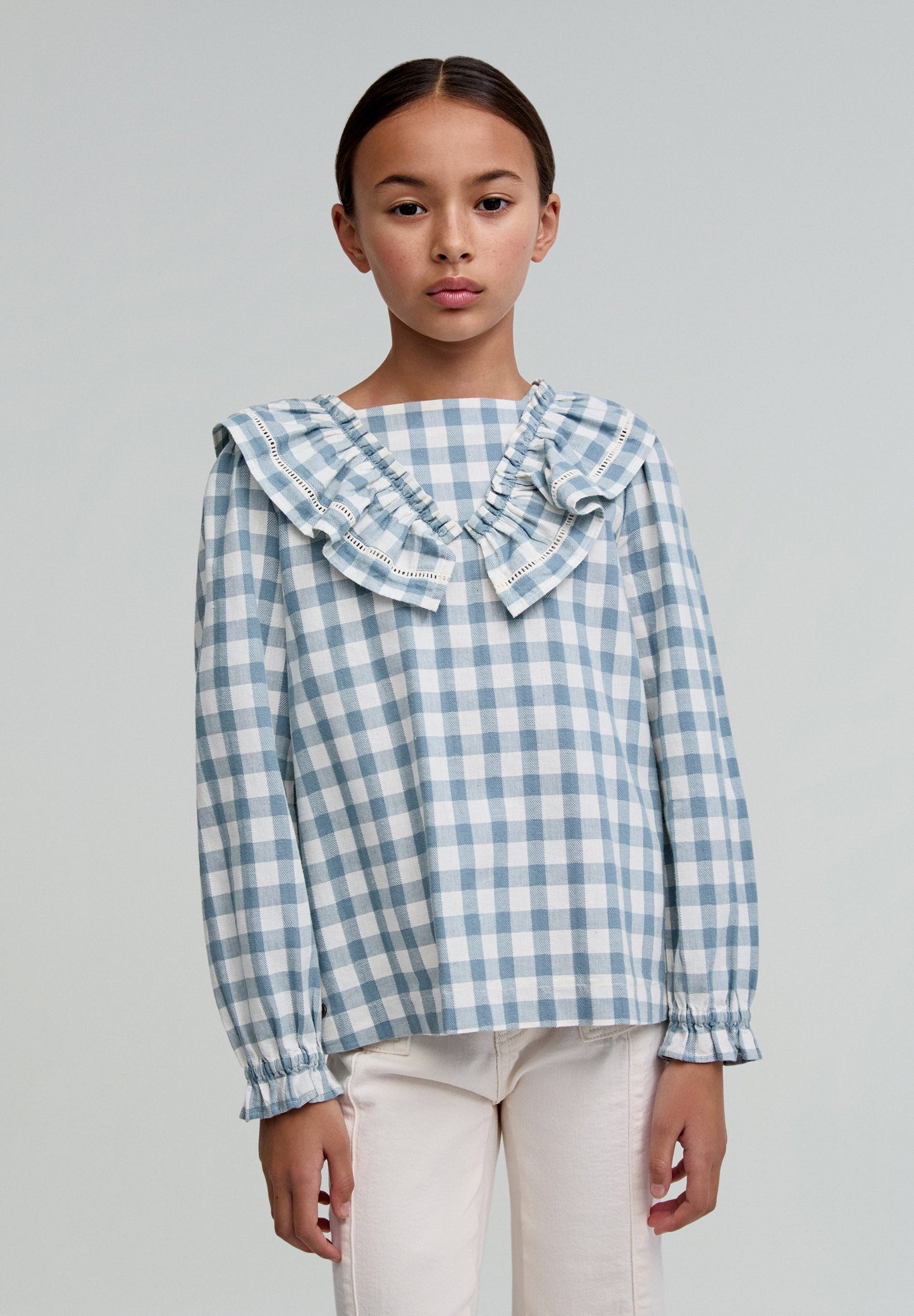 BLUSA VICHY VOLANTES