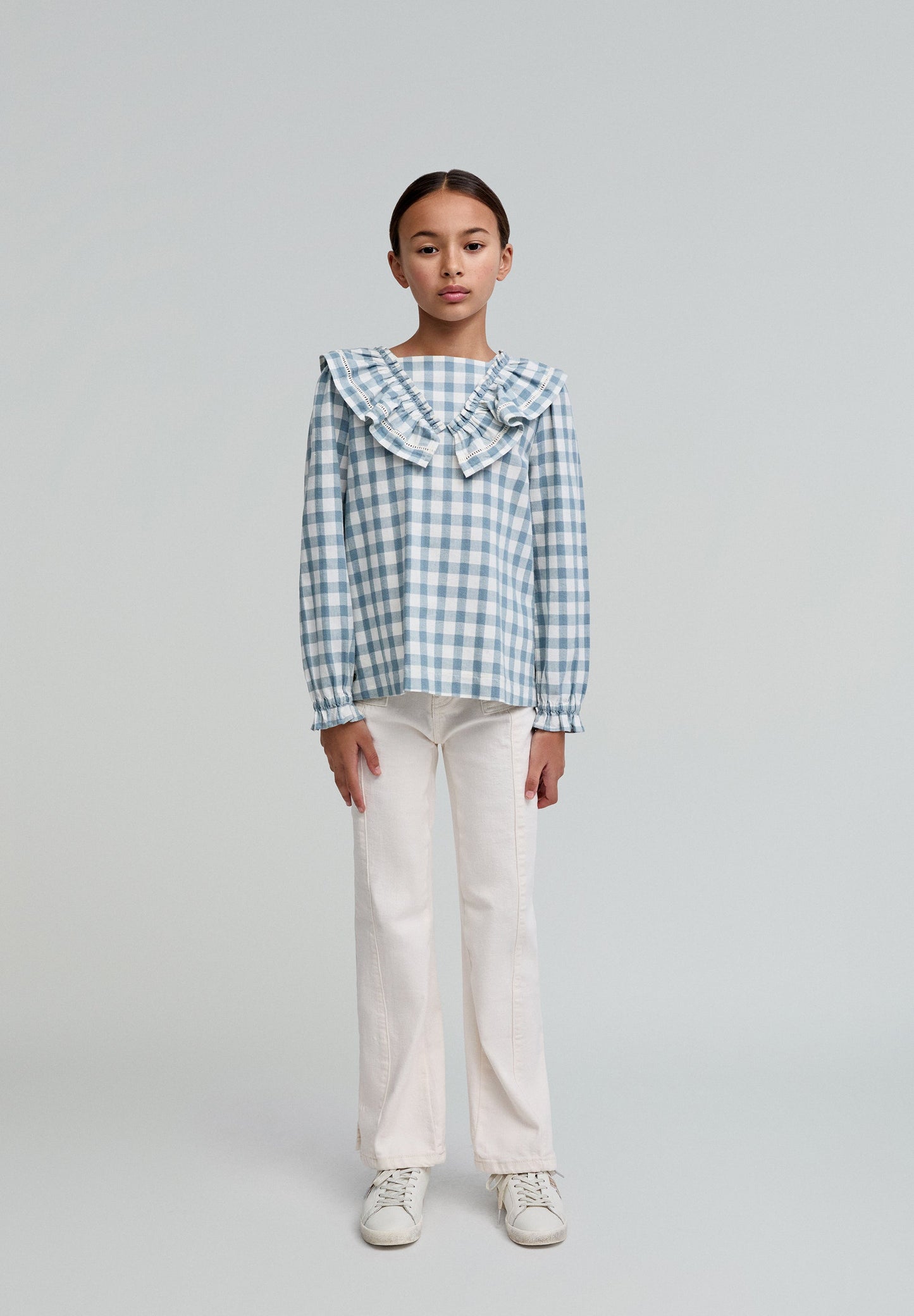 BLUSA VICHY VOLANTES