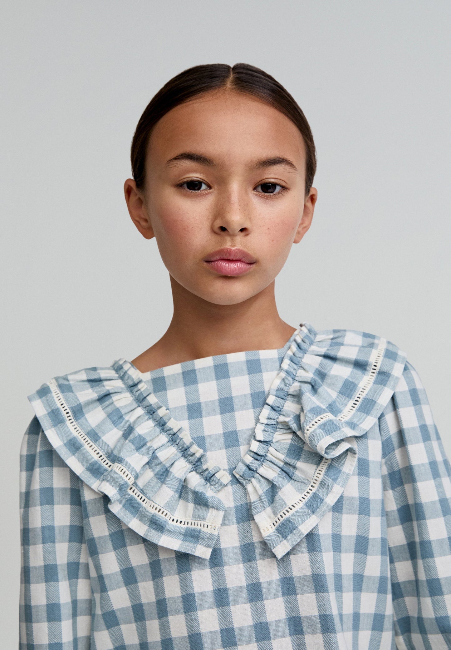 BLUSA VICHY VOLANTES