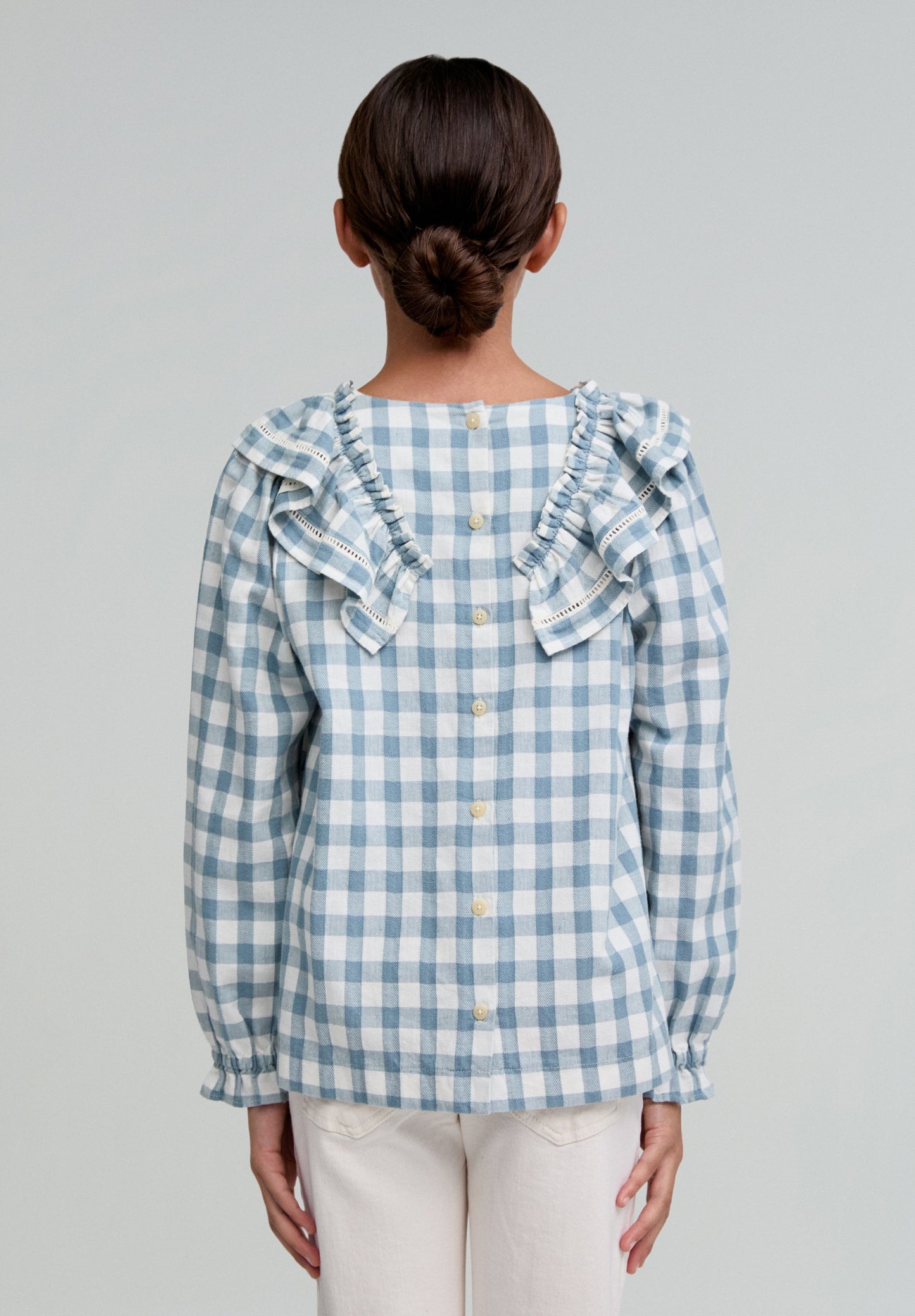BLUSA VICHY VOLANTES