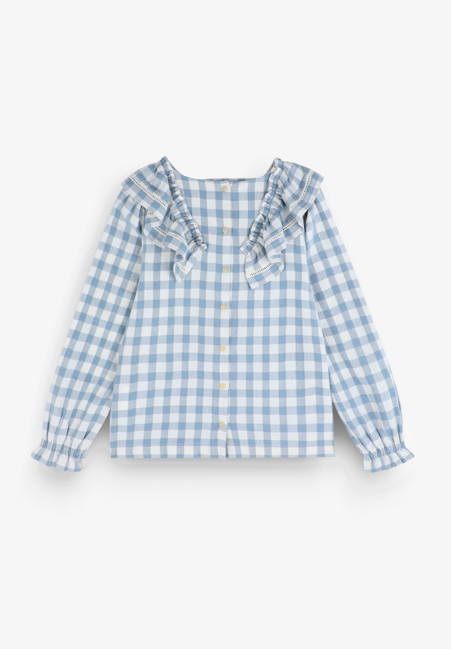 BLUSA VICHY VOLANTES