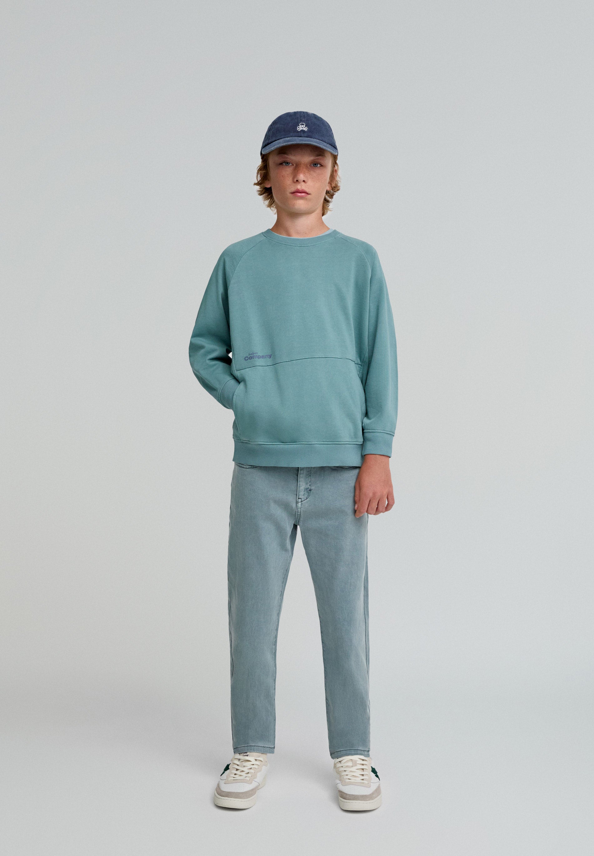SUDADERA CORTE BOLSILLO CANGURO