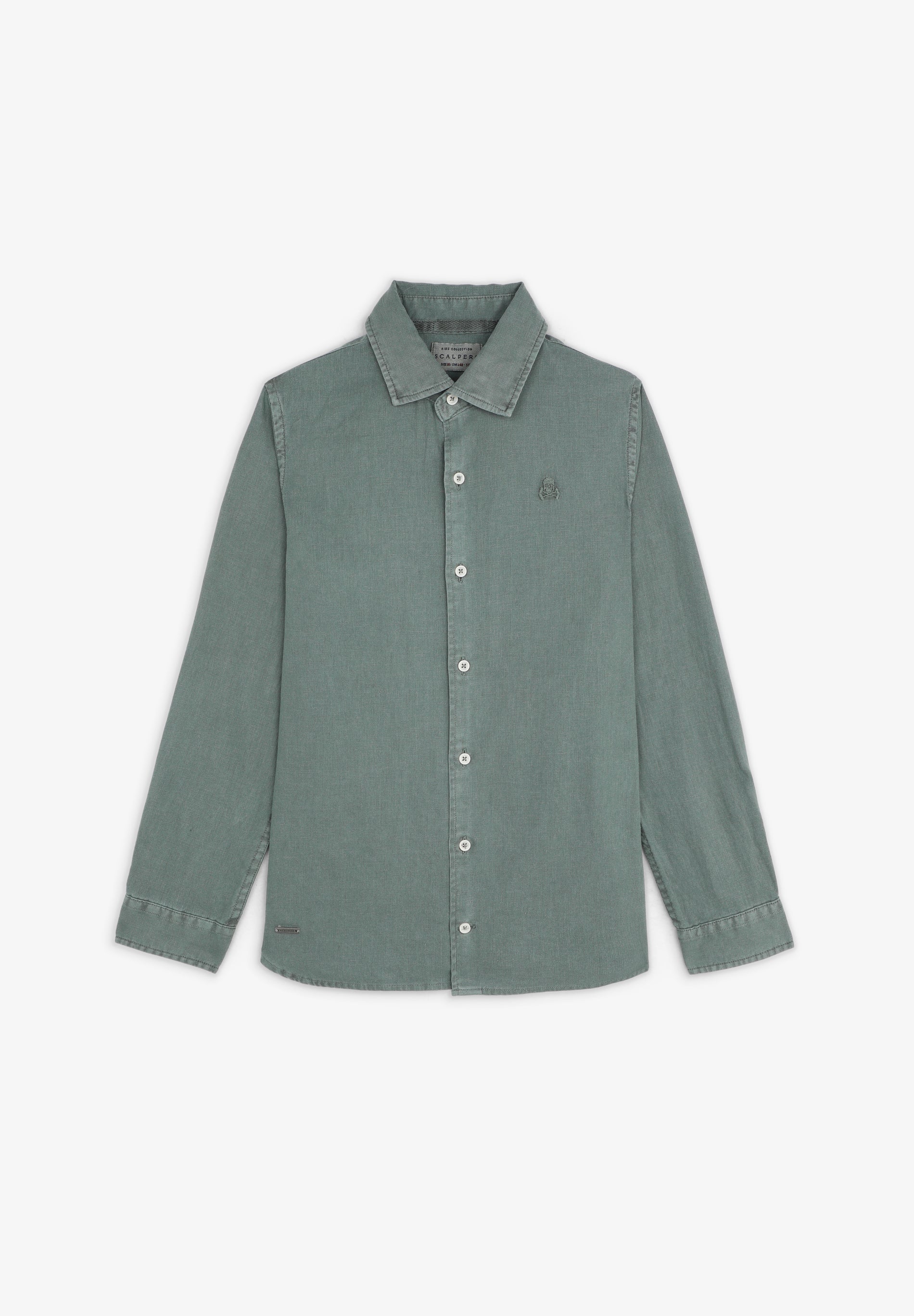 CAMISA CALAVERA BORDADA TONO