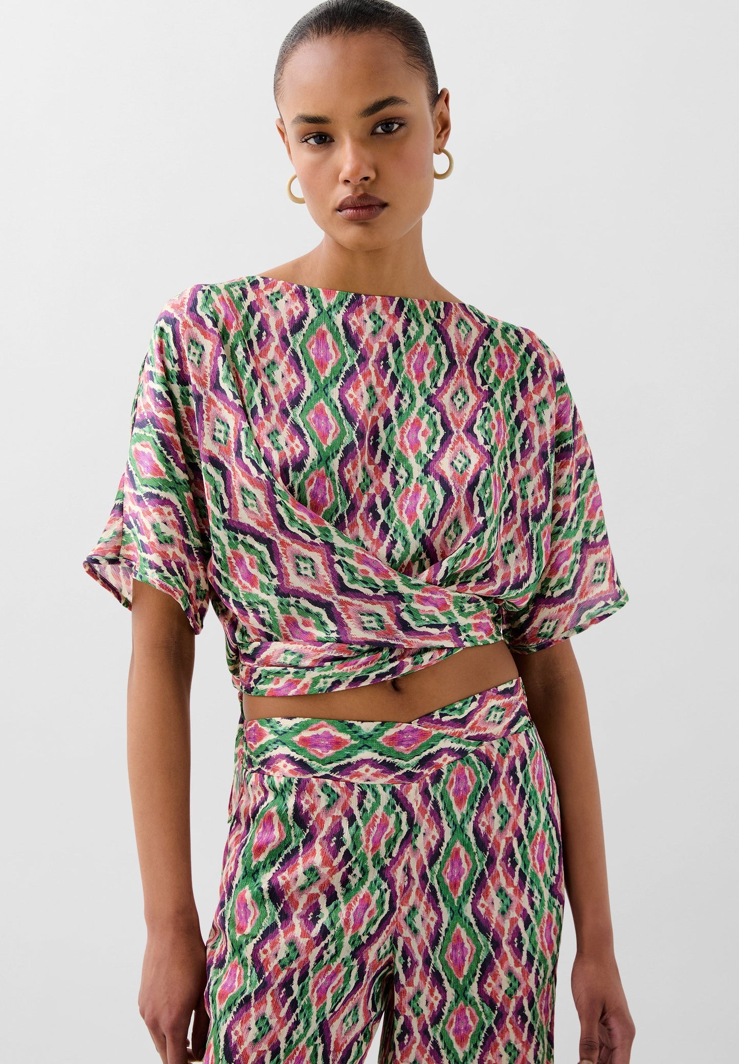 POLERA FLUIDA PRINT CRUZADO