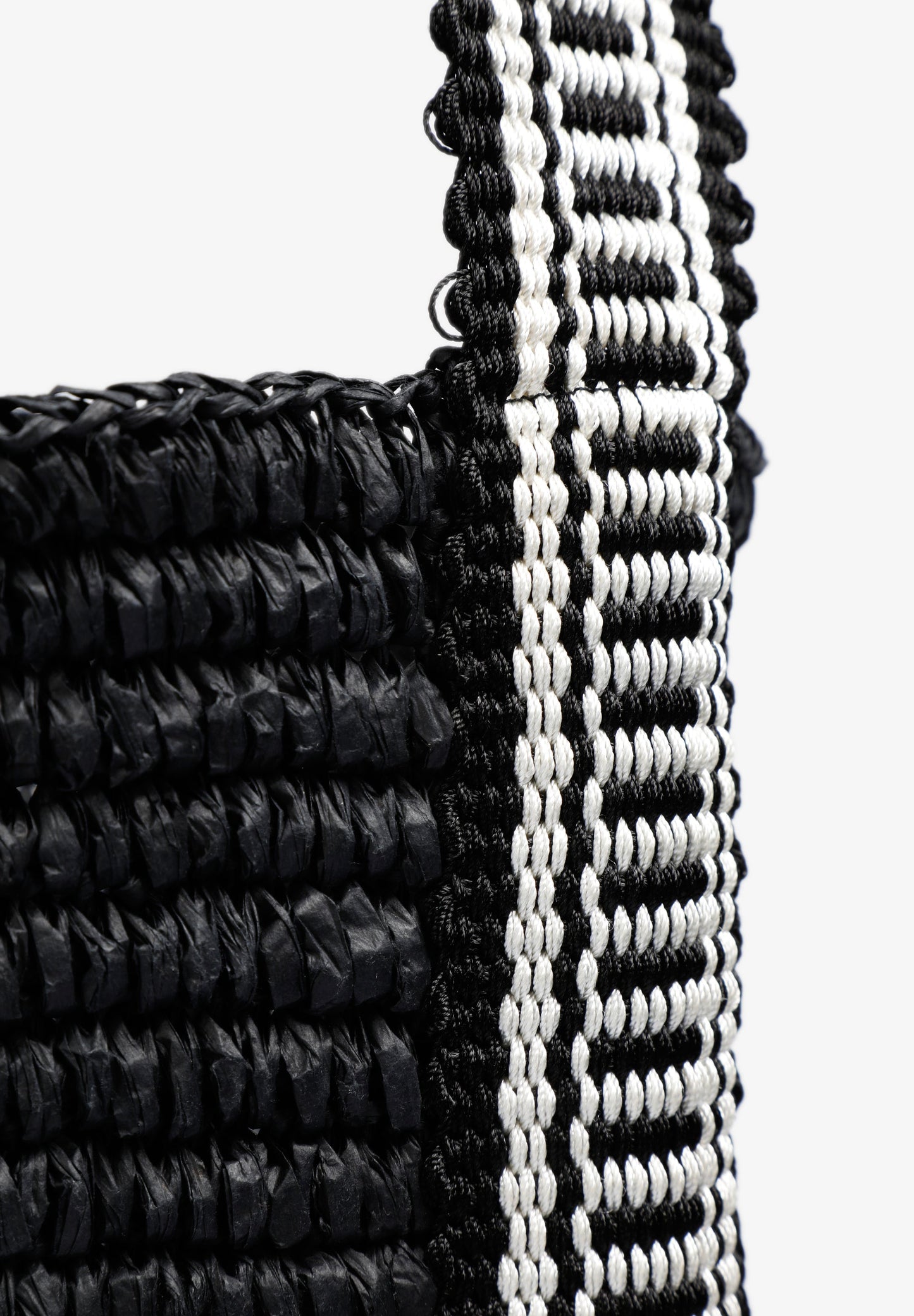 BOLSO CUBO RAFIA BICOLOR