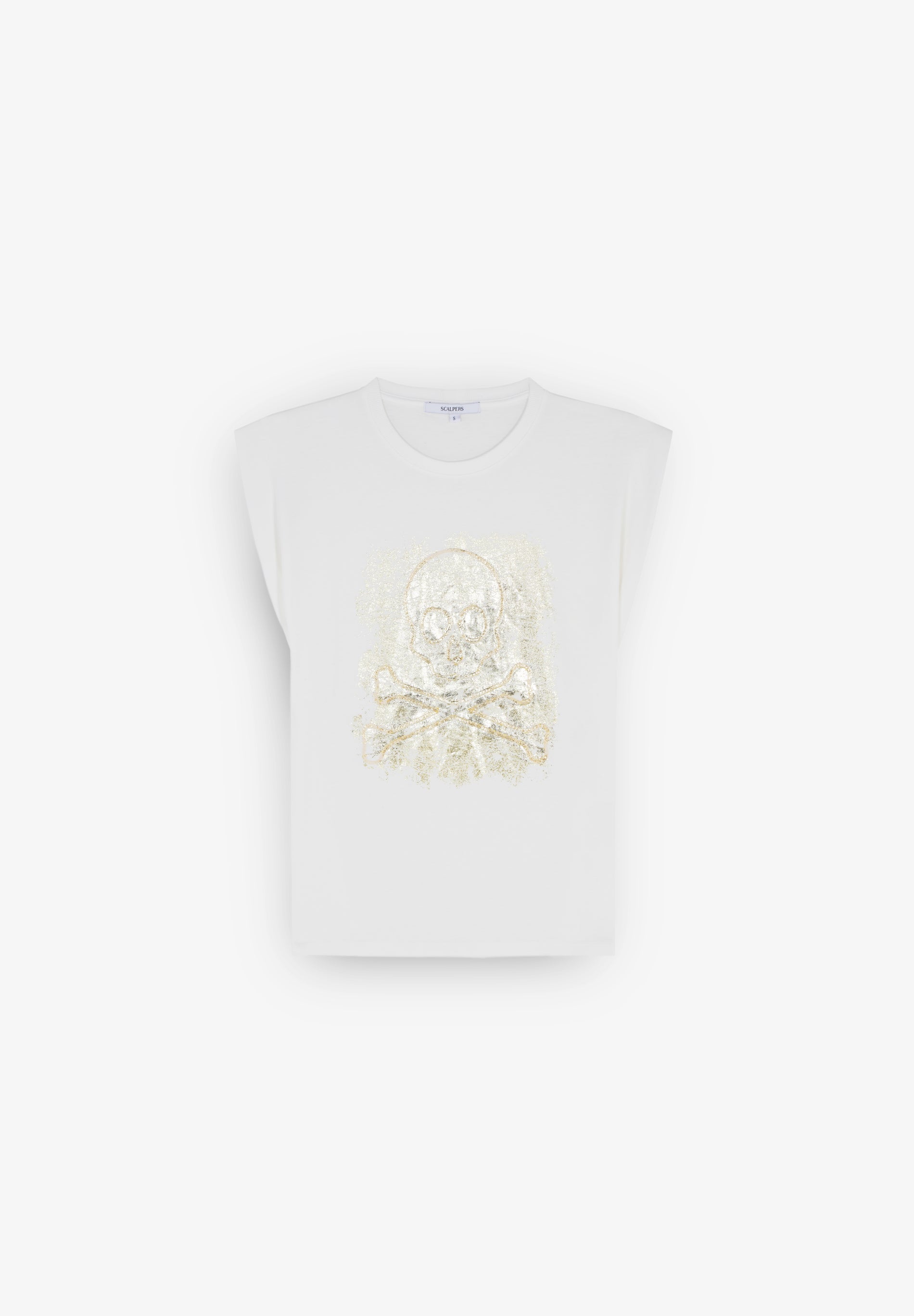 POLERA PRINT METALIZADO CALAVERA