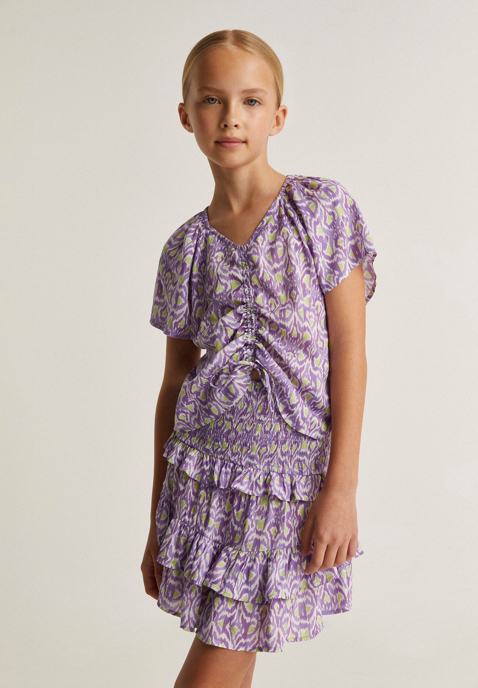 BLUSA IKAT FRUNCE