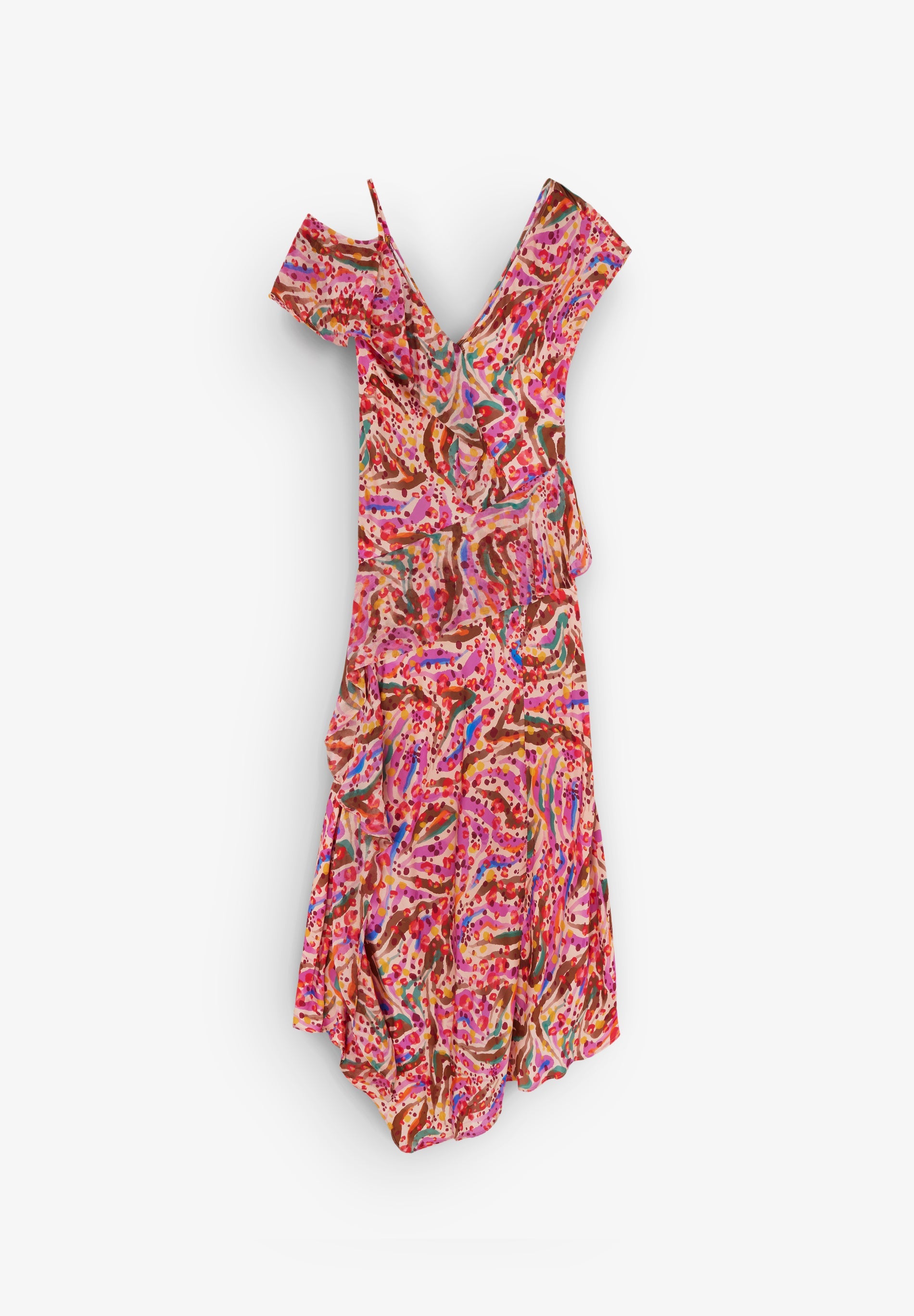 VESTIDO MIDI PRINT VOLANTES