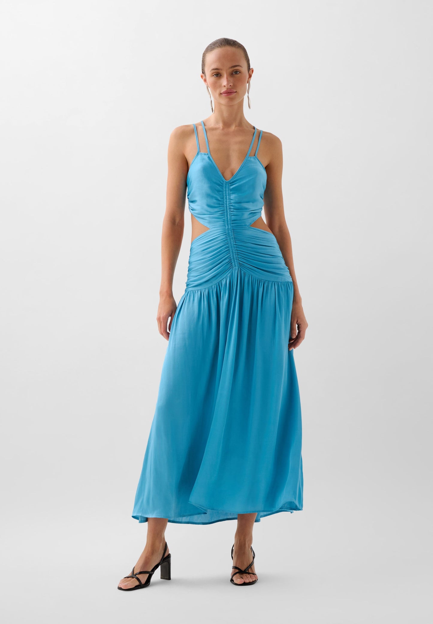 VESTIDO SATINADO ABERTURAS