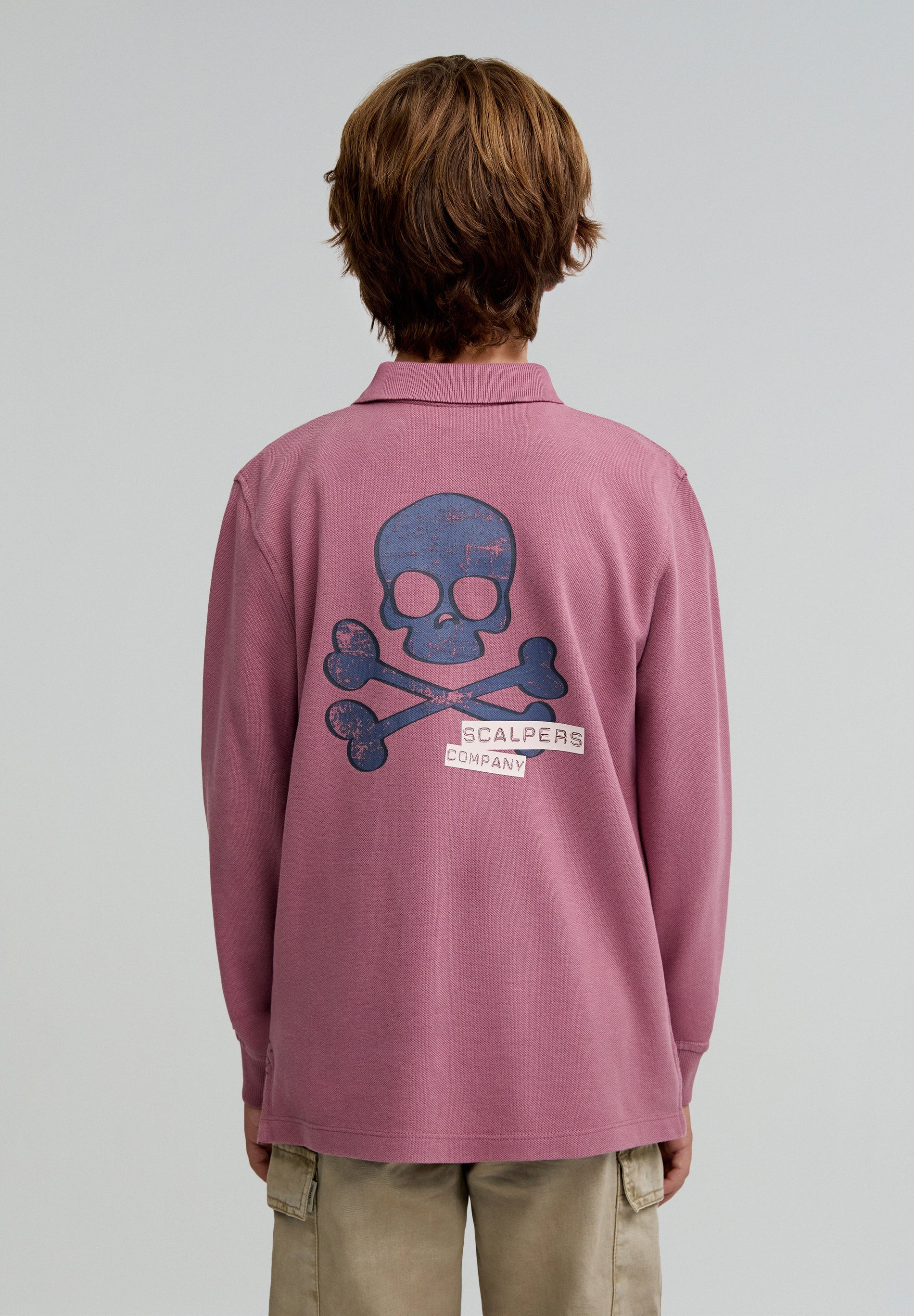 POLO MANGA LARGA CALAVERA TRASERA