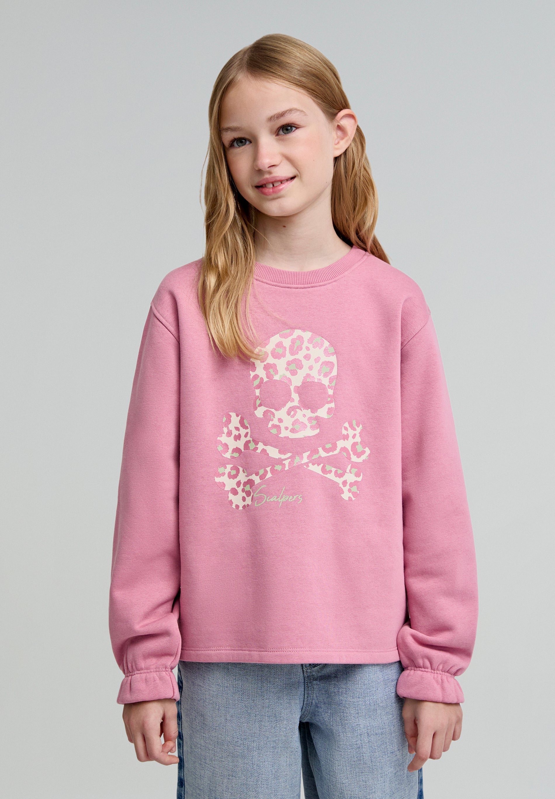 SUDADERA CALAVERA MANGA FRUNCE