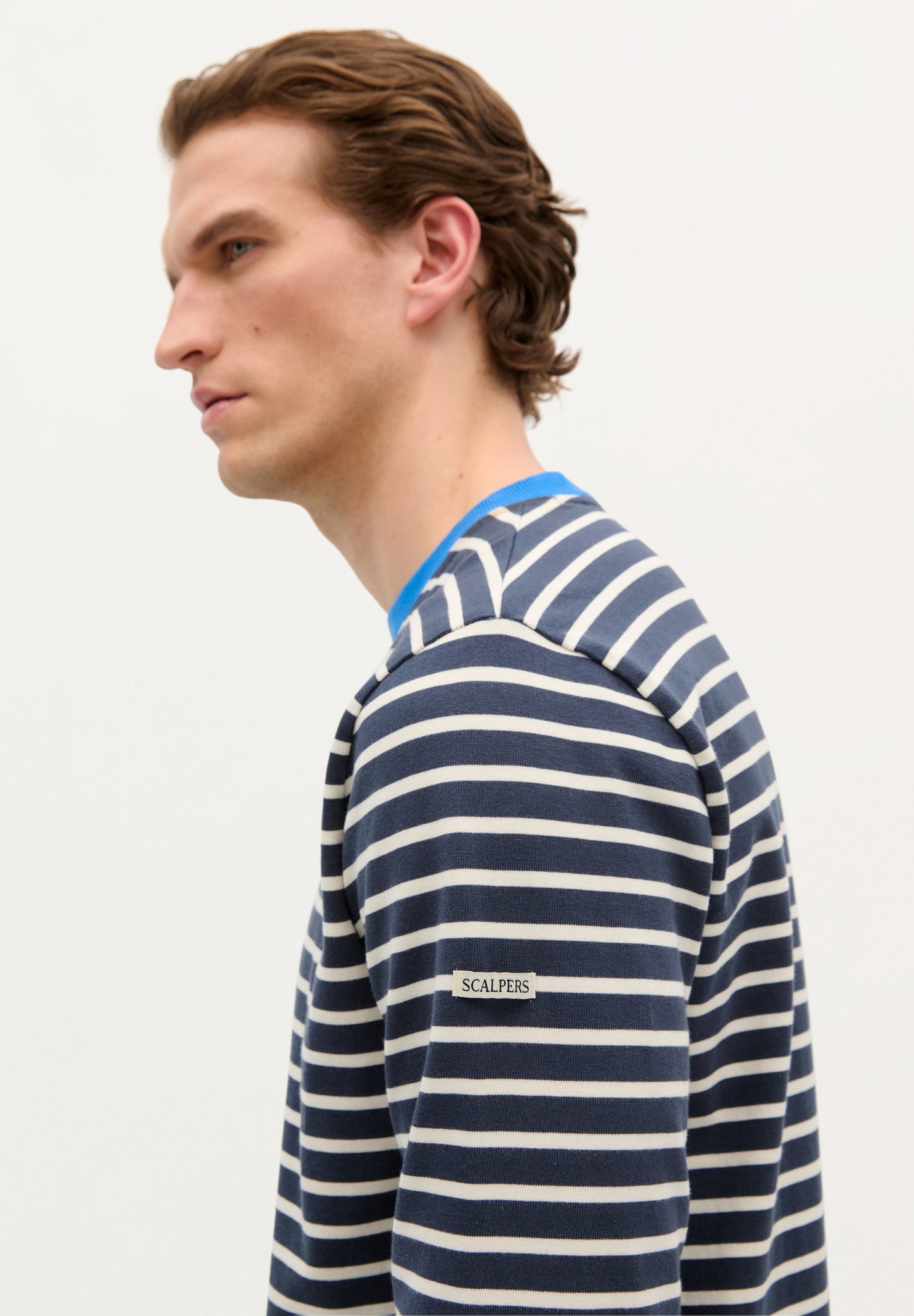 POLERA RAYAS CUELLO CONTRASTE