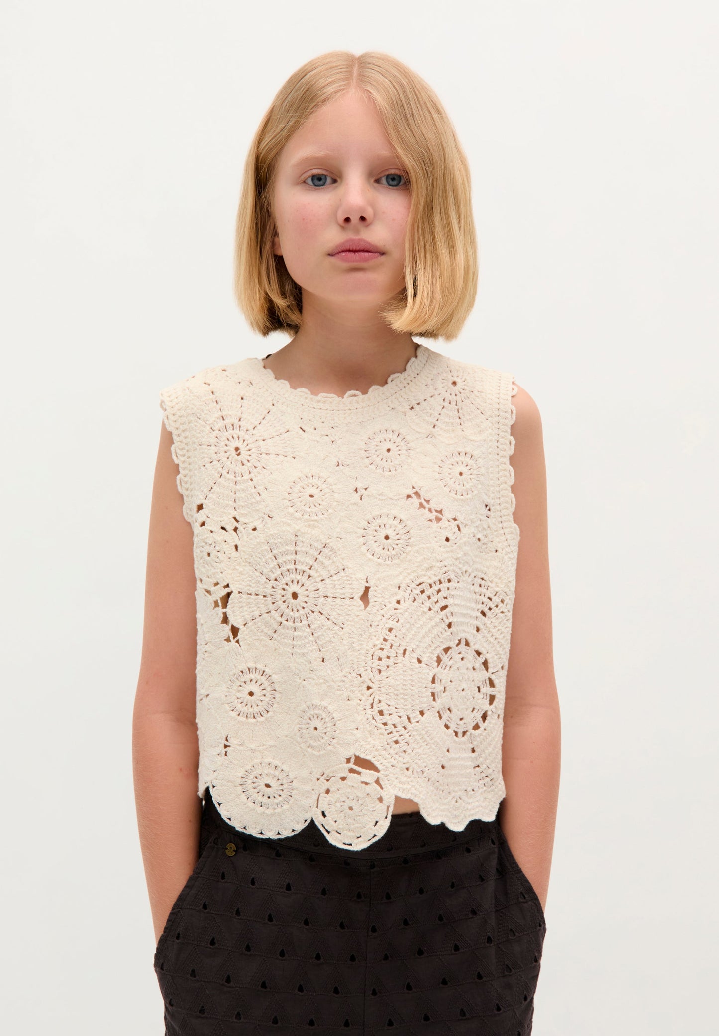 TOP CROCHET FLORES