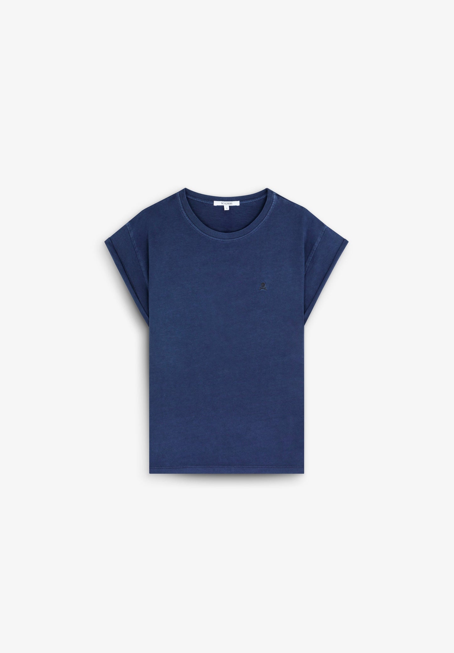 POLERA CALAVERA BORDADA TONO