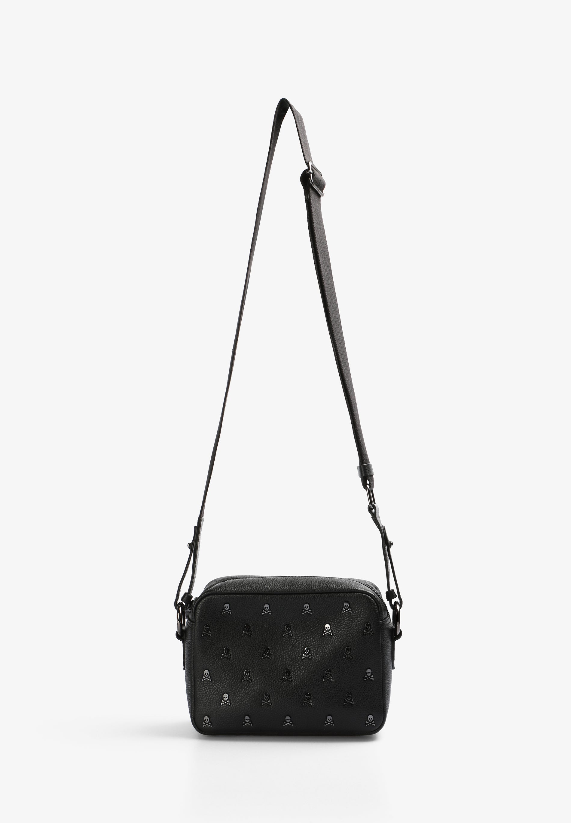 BOLSO PIEL BANDOLERA CALAVERAS ALL OVER - Scalpers