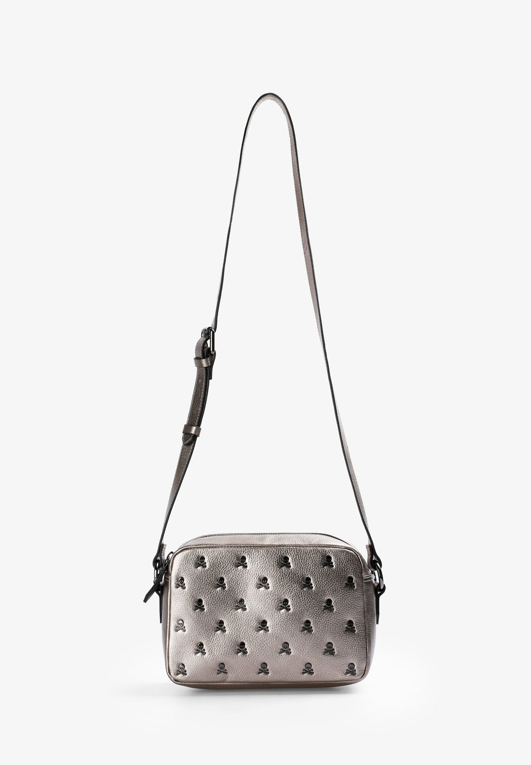 BOLSO PIEL BANDOLERA CALAVERAS ALL OVER - Scalpers