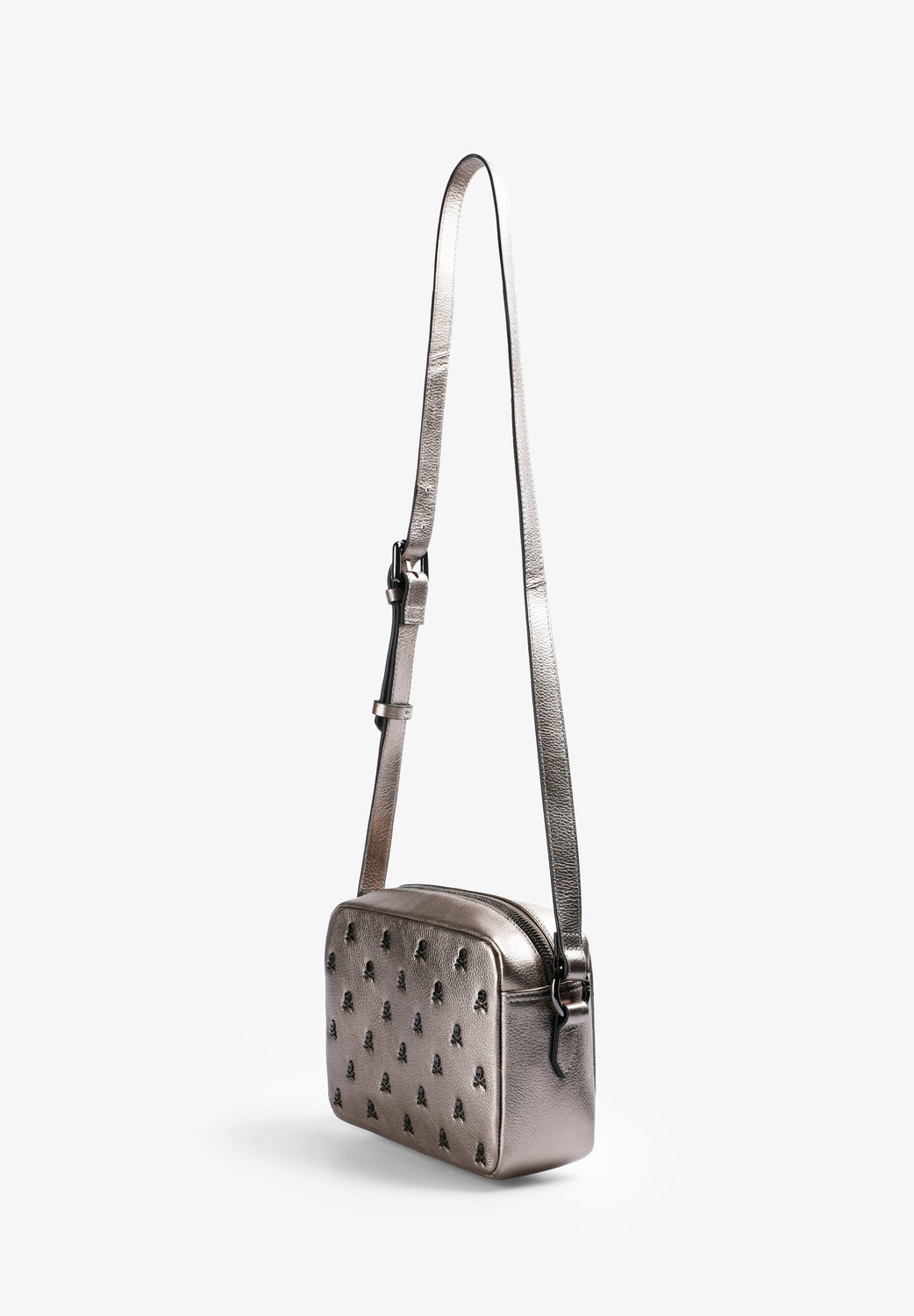 BOLSO PIEL BANDOLERA CALAVERAS ALL OVER - Scalpers