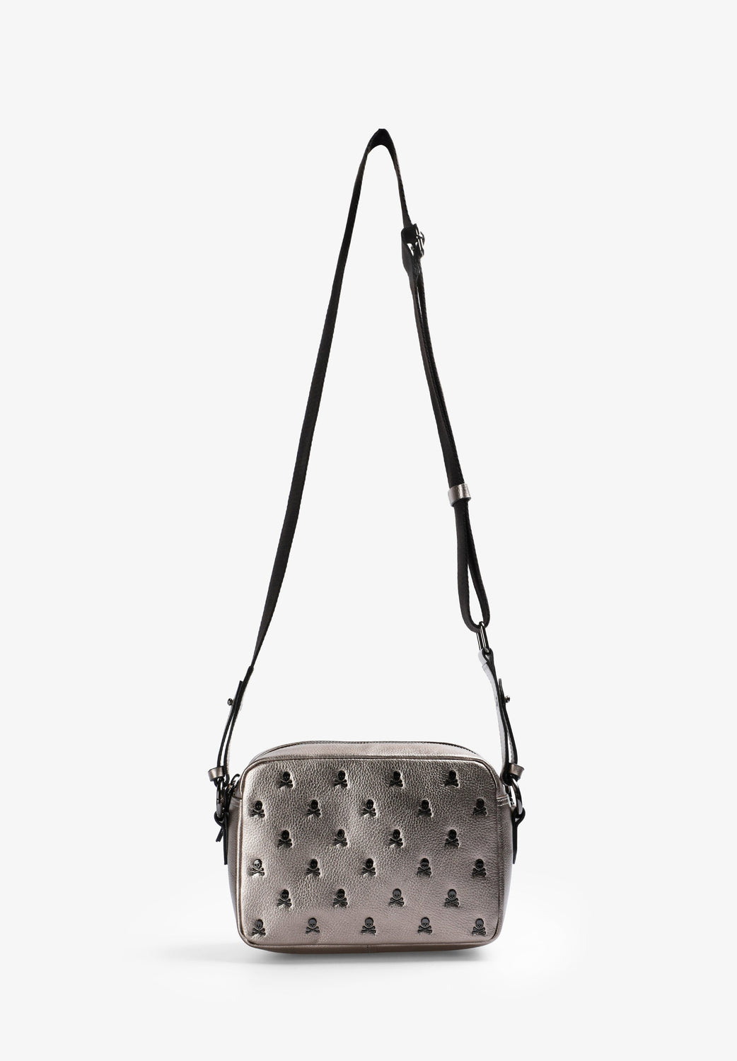 BOLSO PIEL BANDOLERA CALAVERAS ALL OVER - Scalpers
