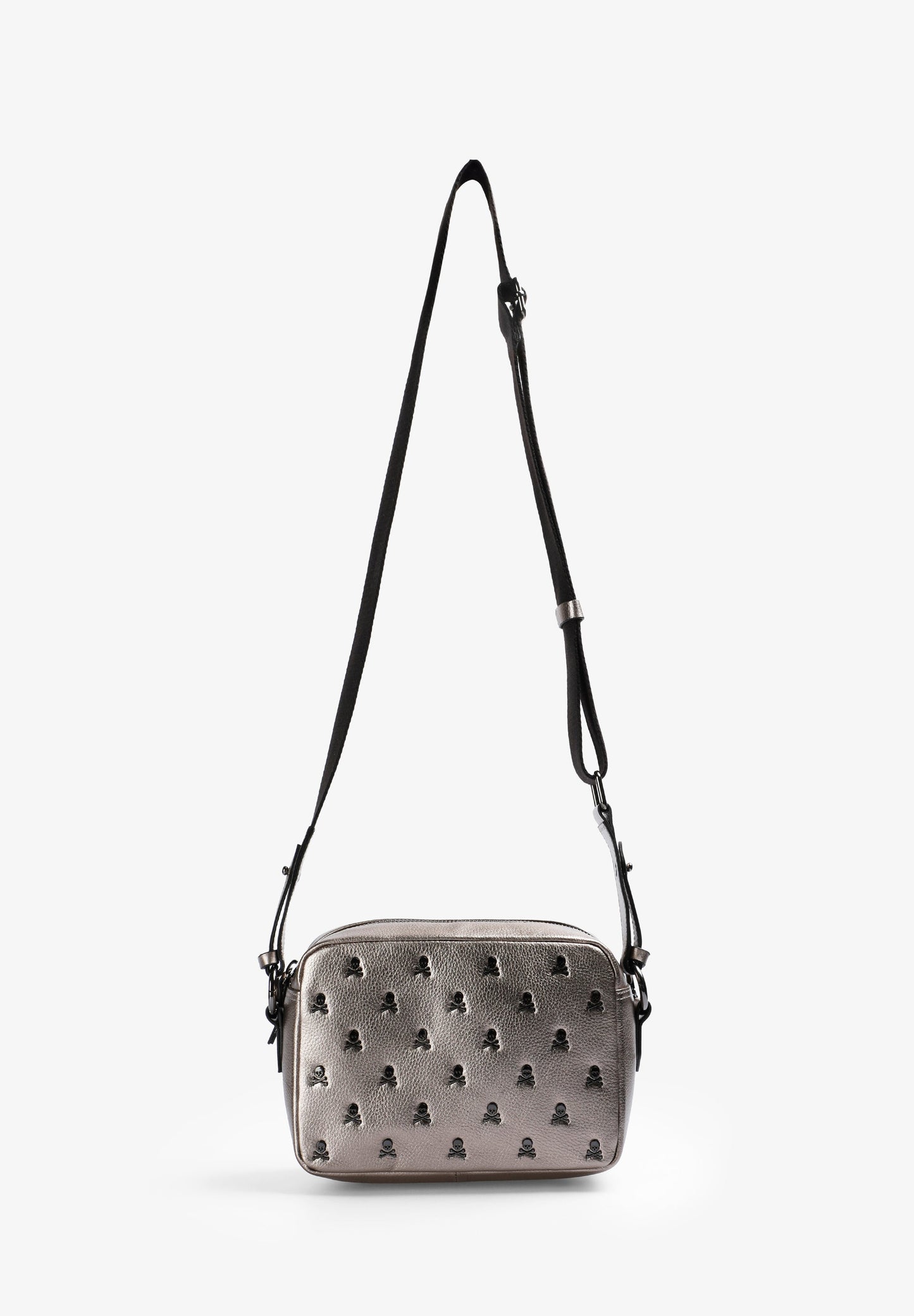 BOLSO PIEL BANDOLERA CALAVERAS ALL OVER - Scalpers